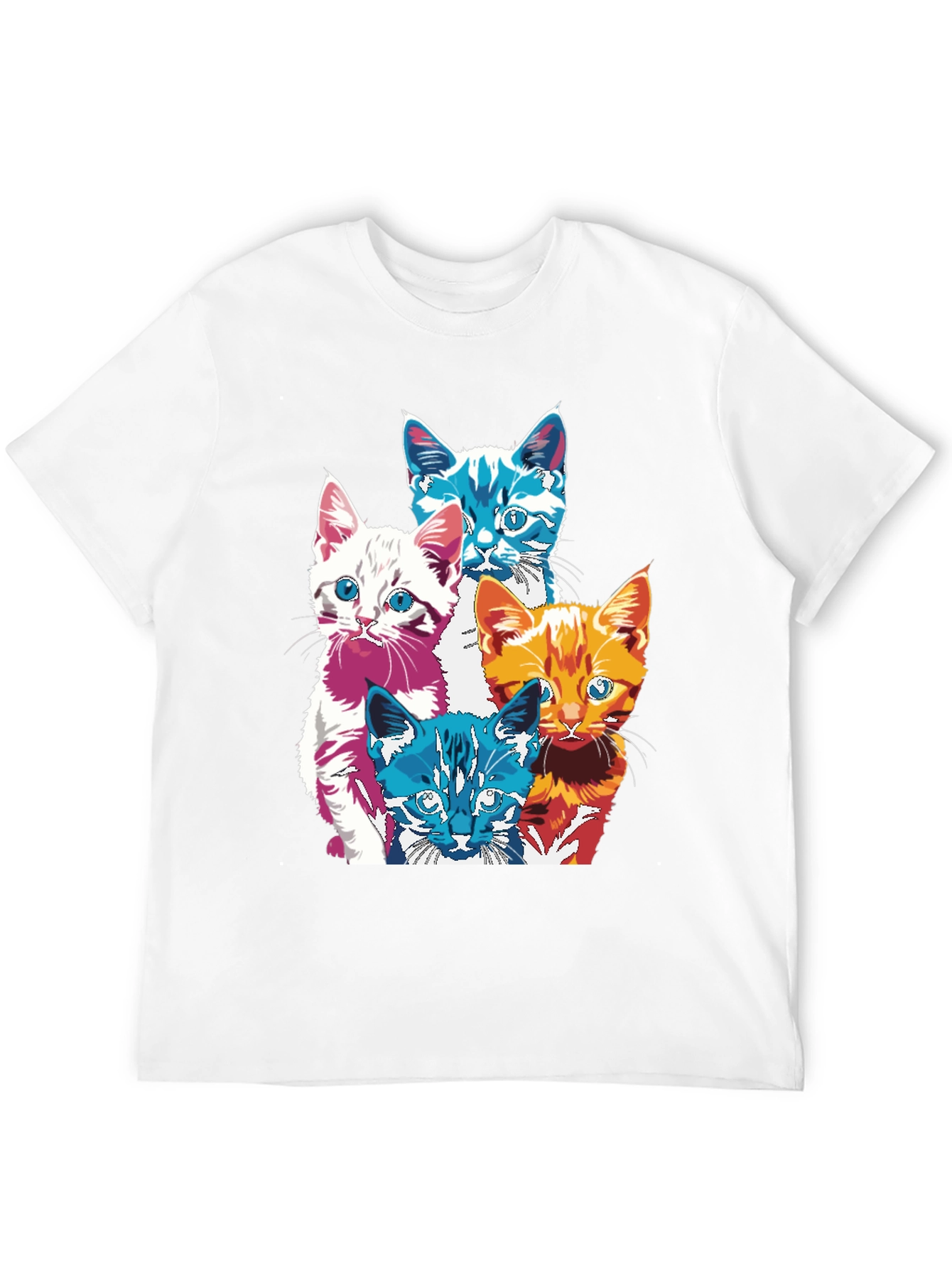 Pop Art Cats T-Shirt - Unique Graphic Tee