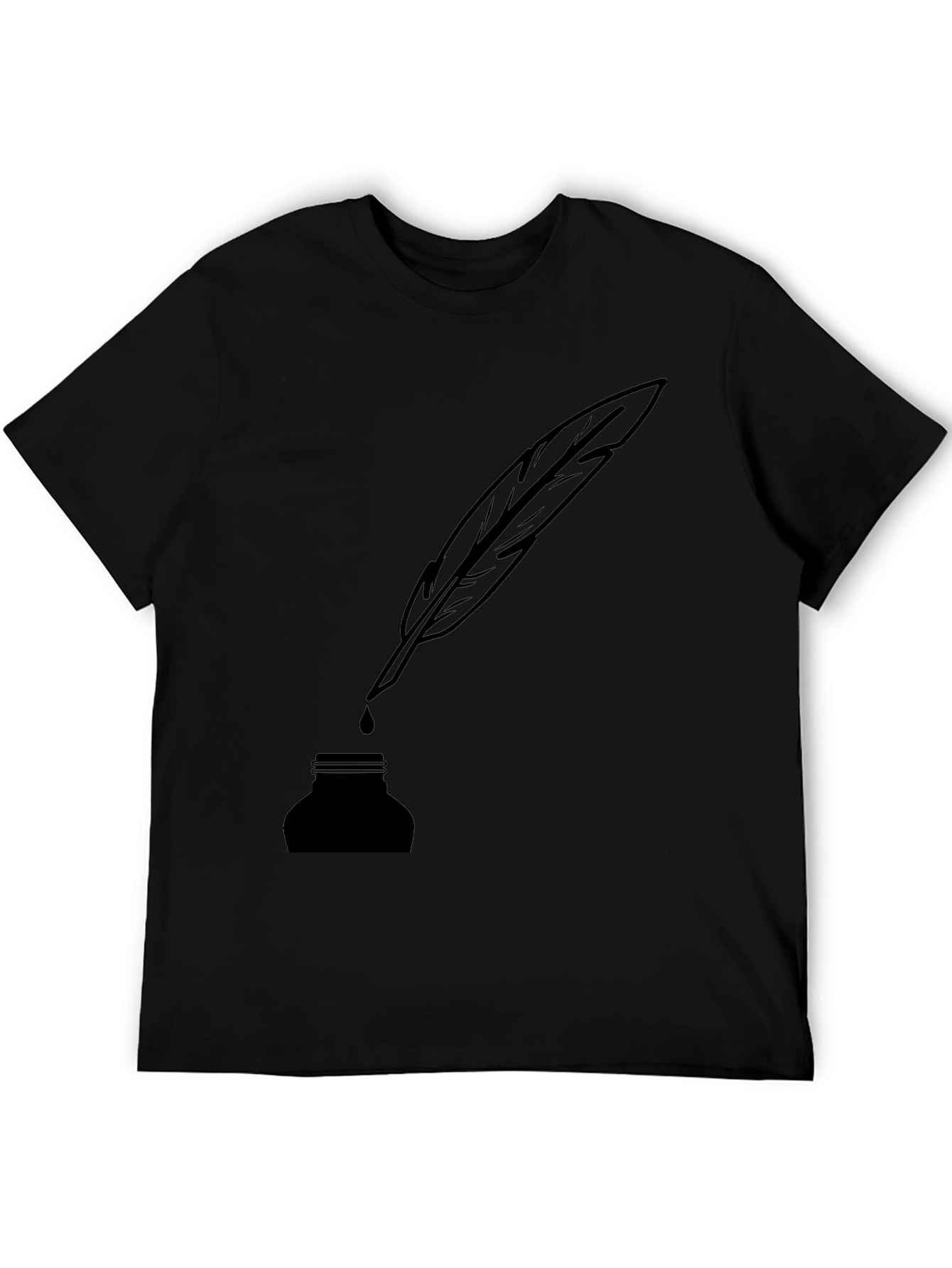 Feather & Ink T-Shirt - Classic Writer Style