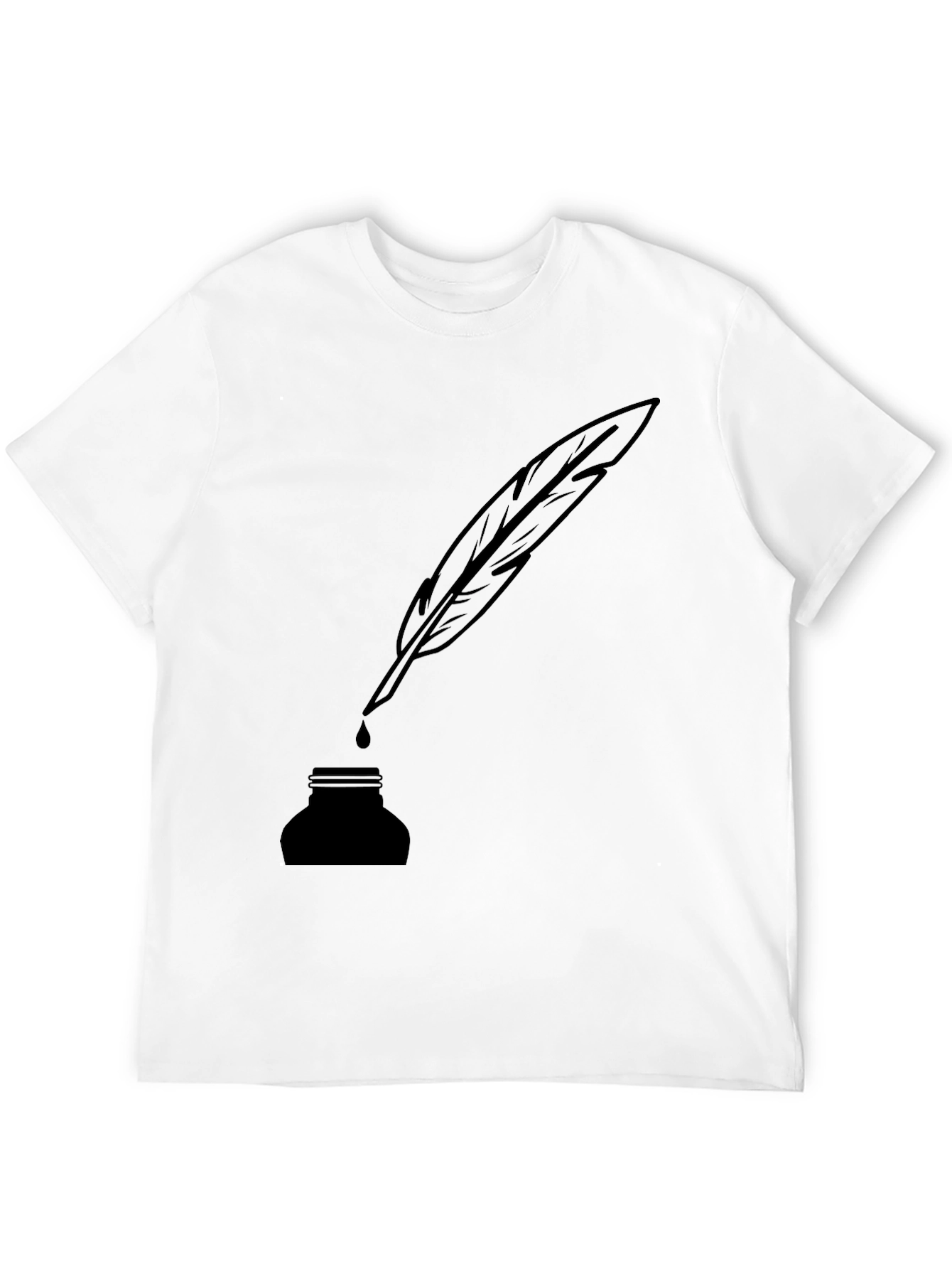 Feather & Ink T-Shirt - Classic Writer Style