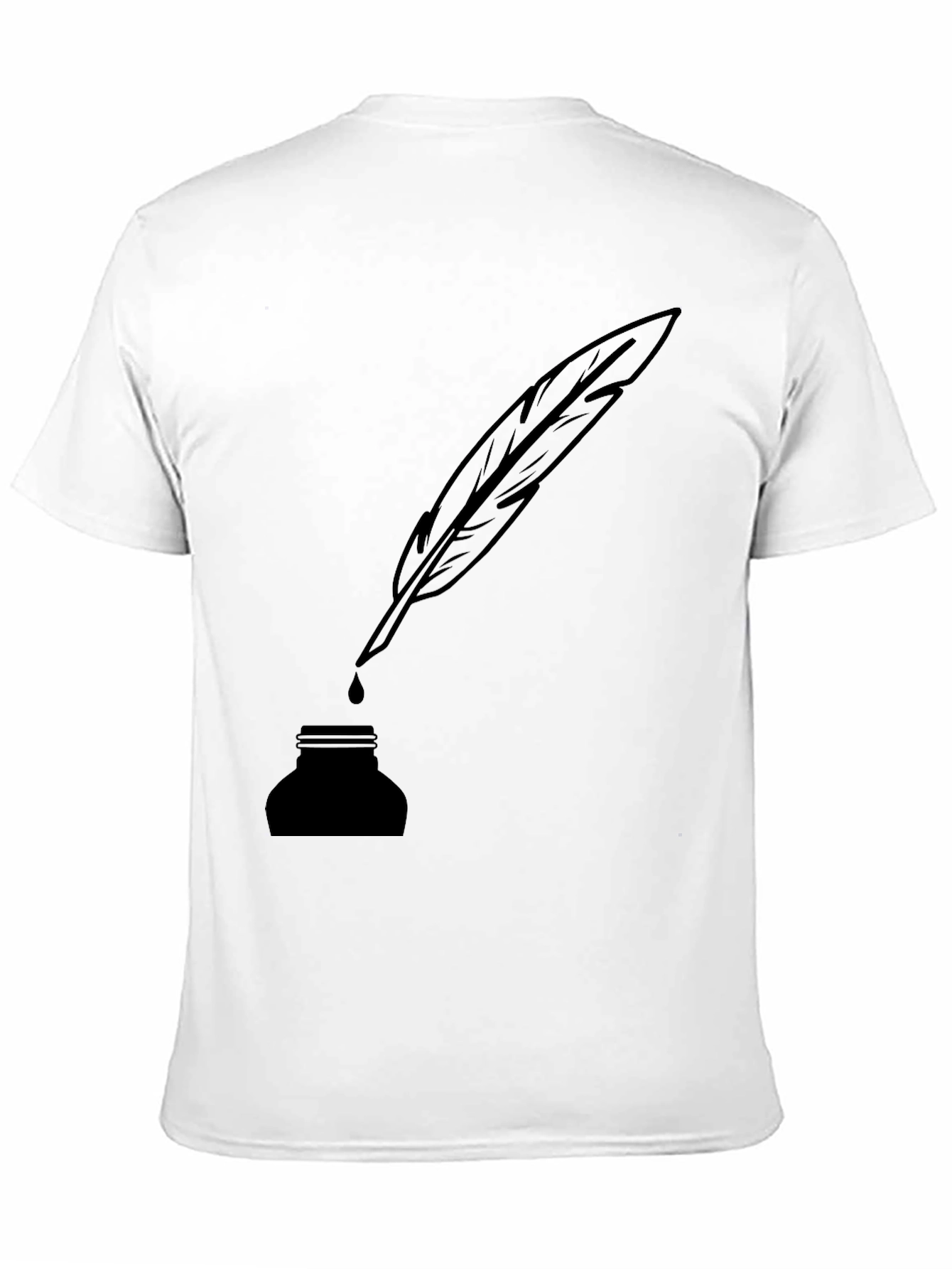 Feather & Ink T-Shirt - Classic Writer Style