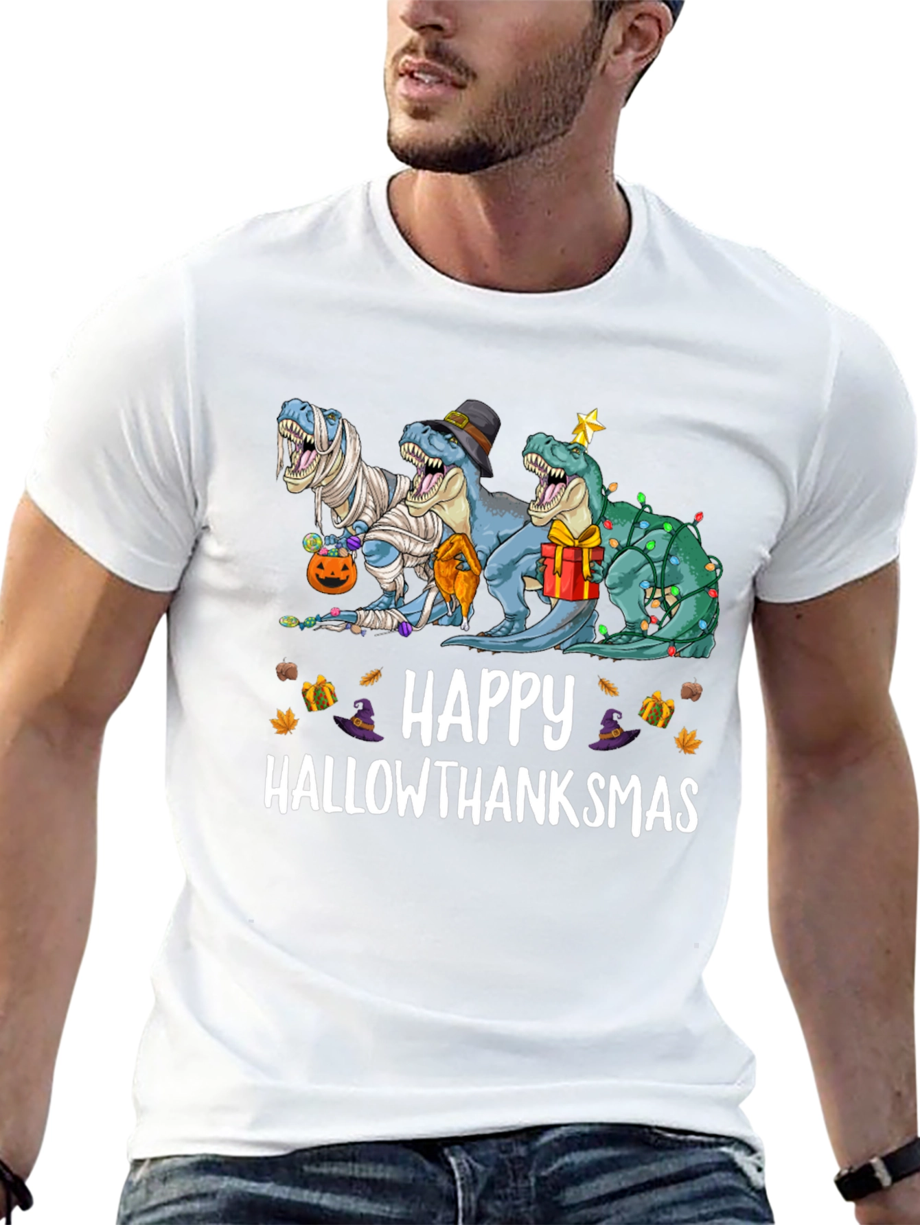 Funny Holiday T-Rex T-Shirt