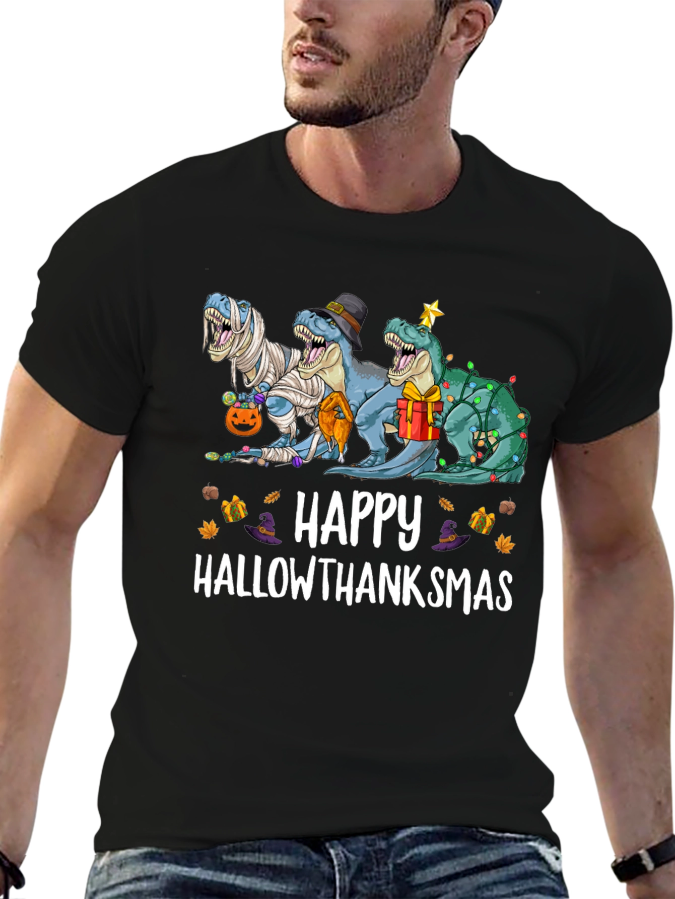 Funny Holiday T-Rex T-Shirt