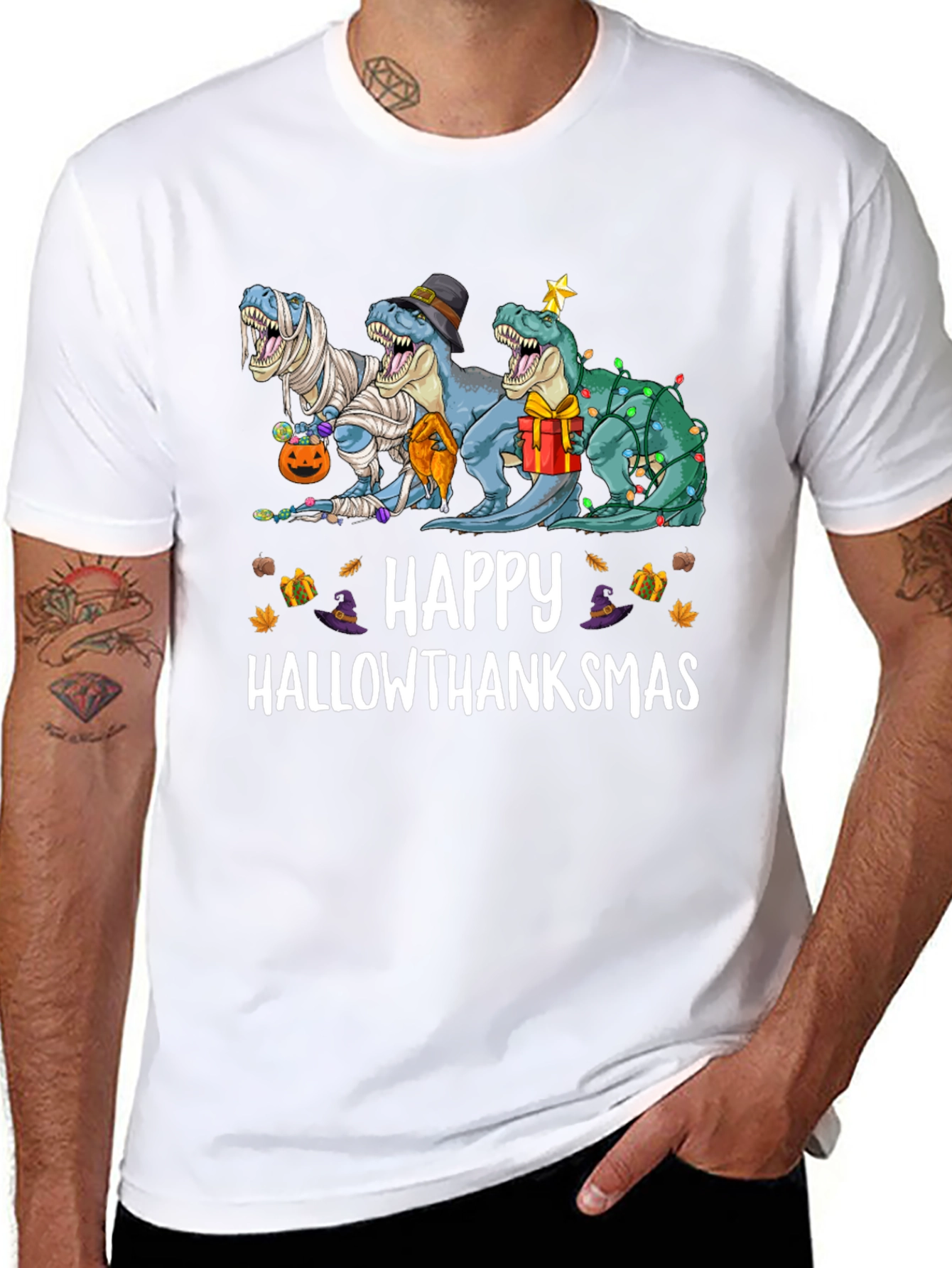 Funny Holiday T-Rex T-Shirt