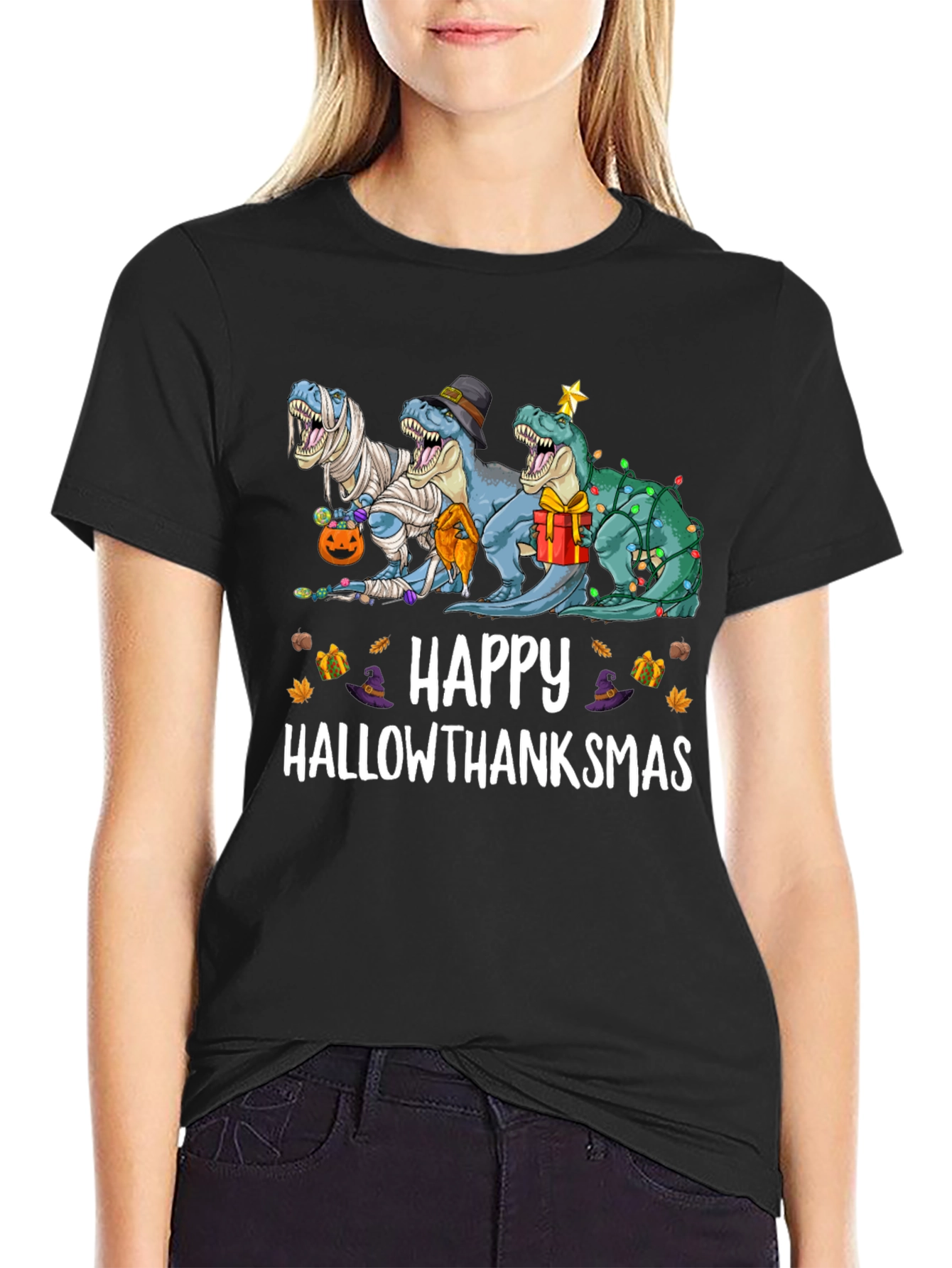 Funny Holiday T-Rex T-Shirt