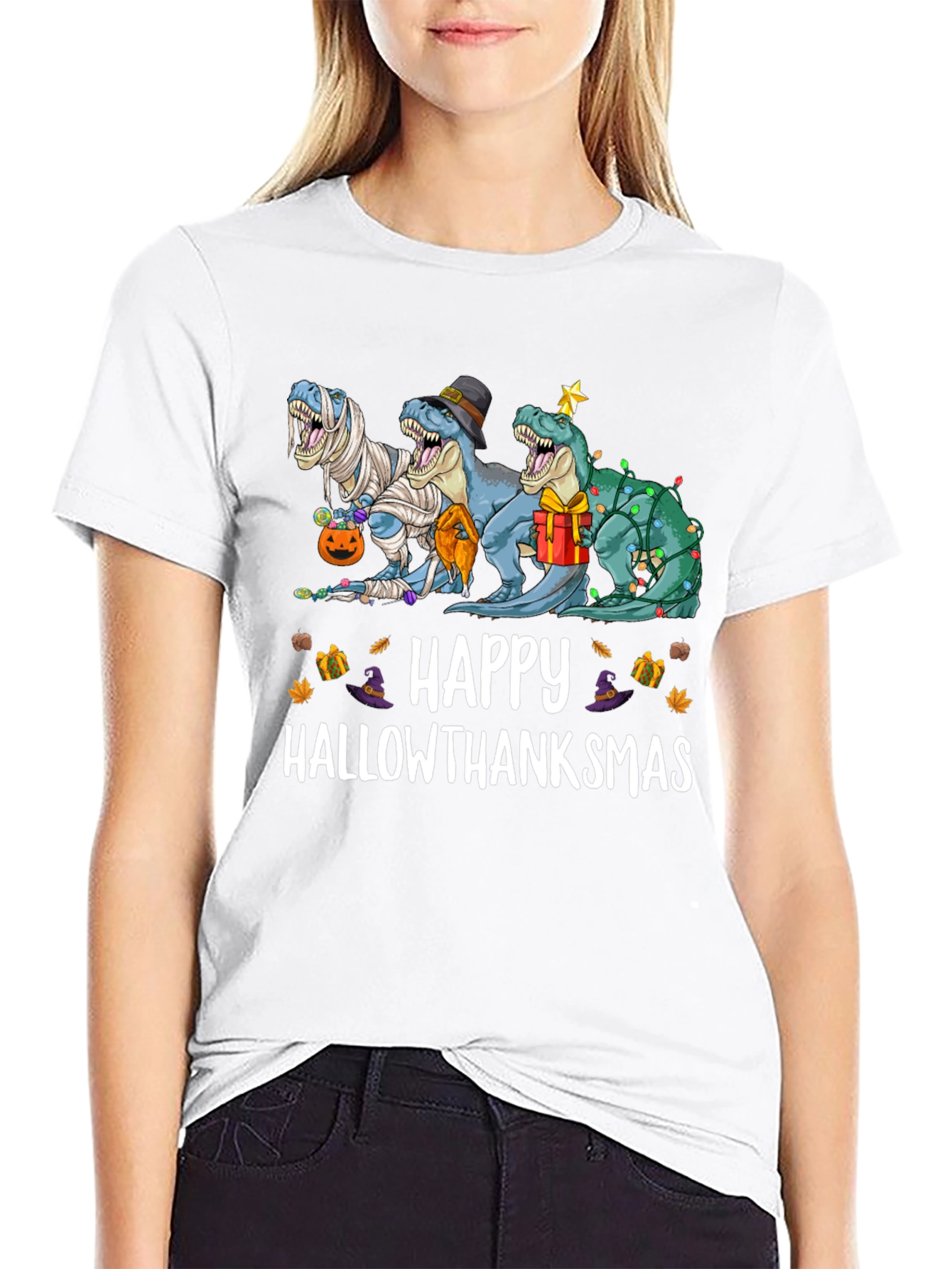 Funny Holiday T-Rex T-Shirt
