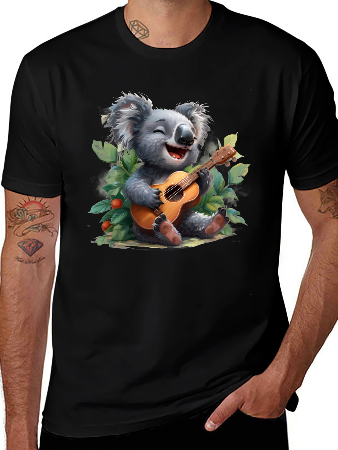 Koala Guitarist Graphic T-Shirt