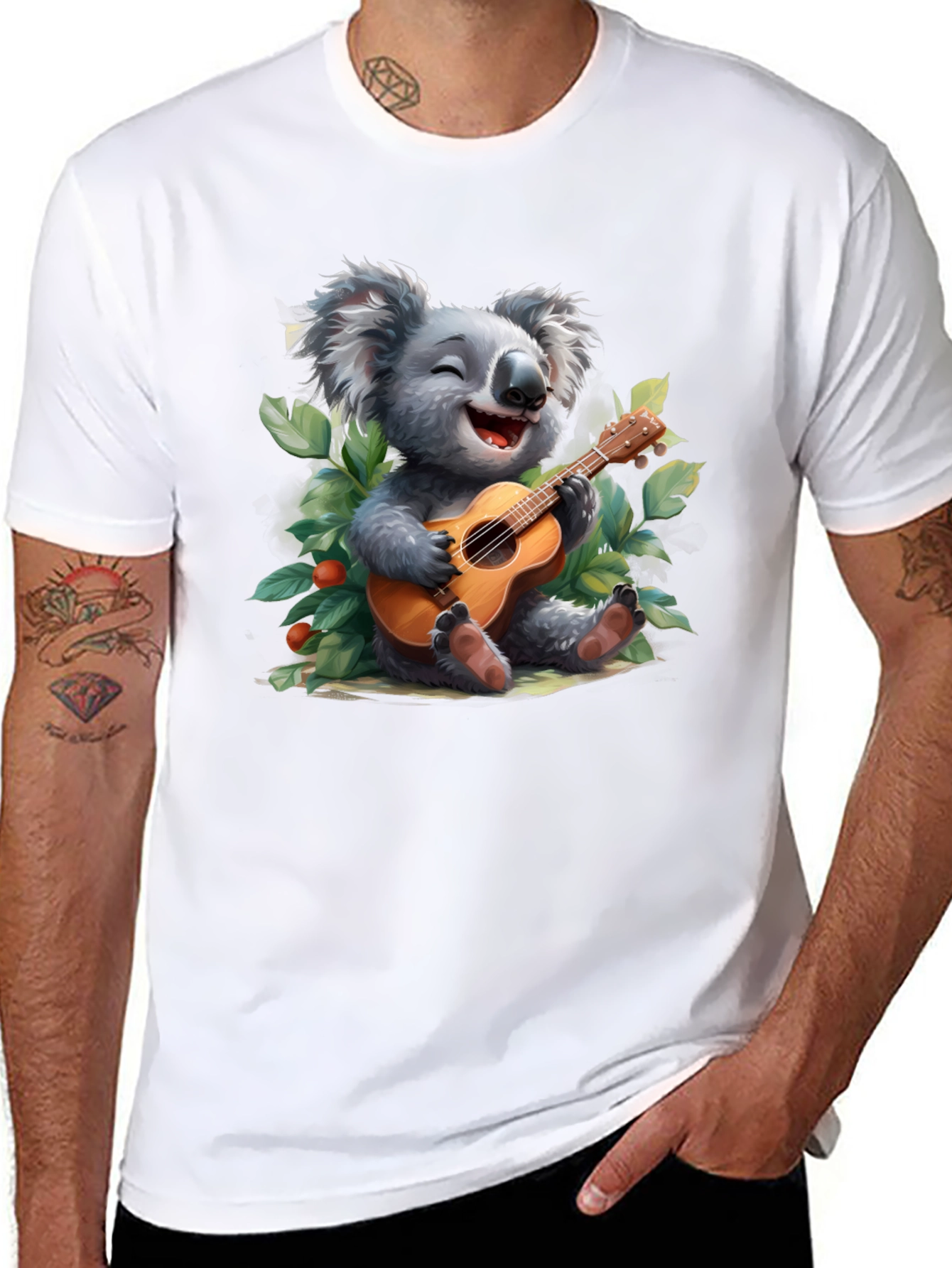 Koala Guitarist Graphic T-Shirt