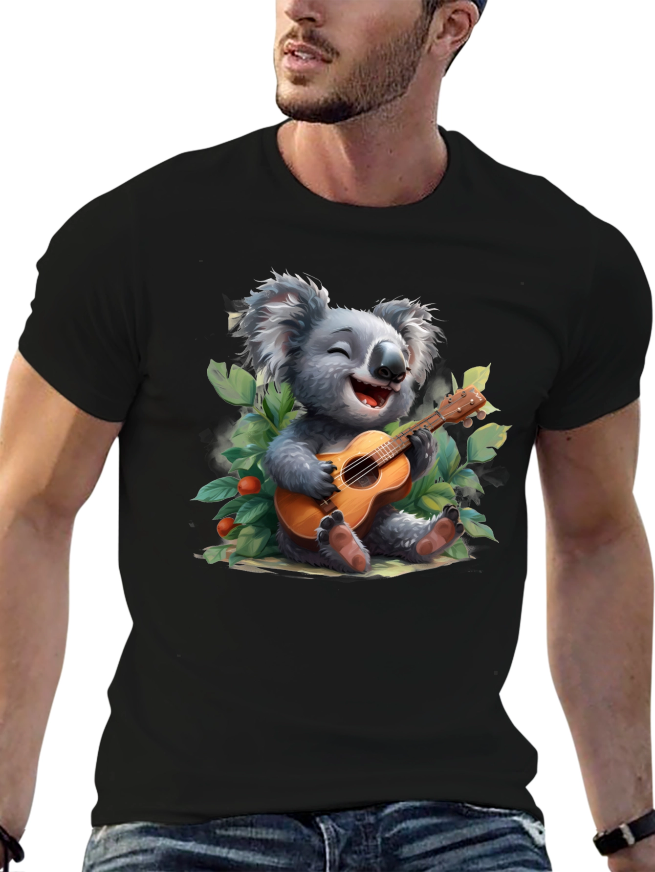 Koala Guitarist Graphic T-Shirt