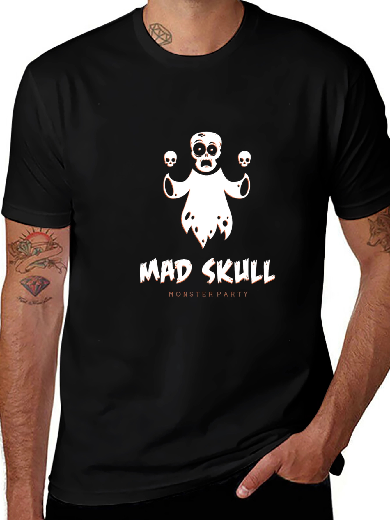Mad Skull Monster Party Graphic T-Shirt