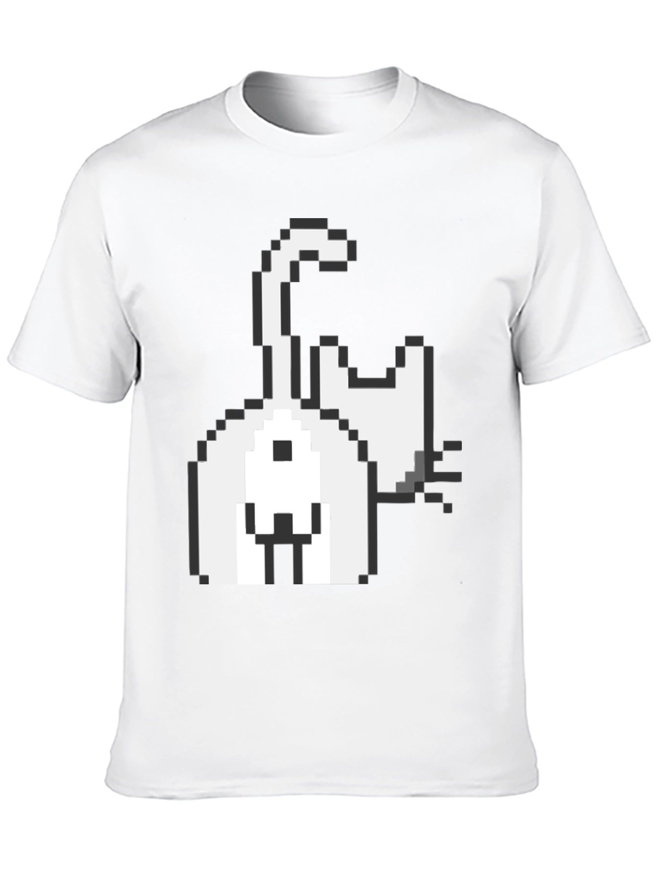 Pixel Cat Graphic Tee - Black