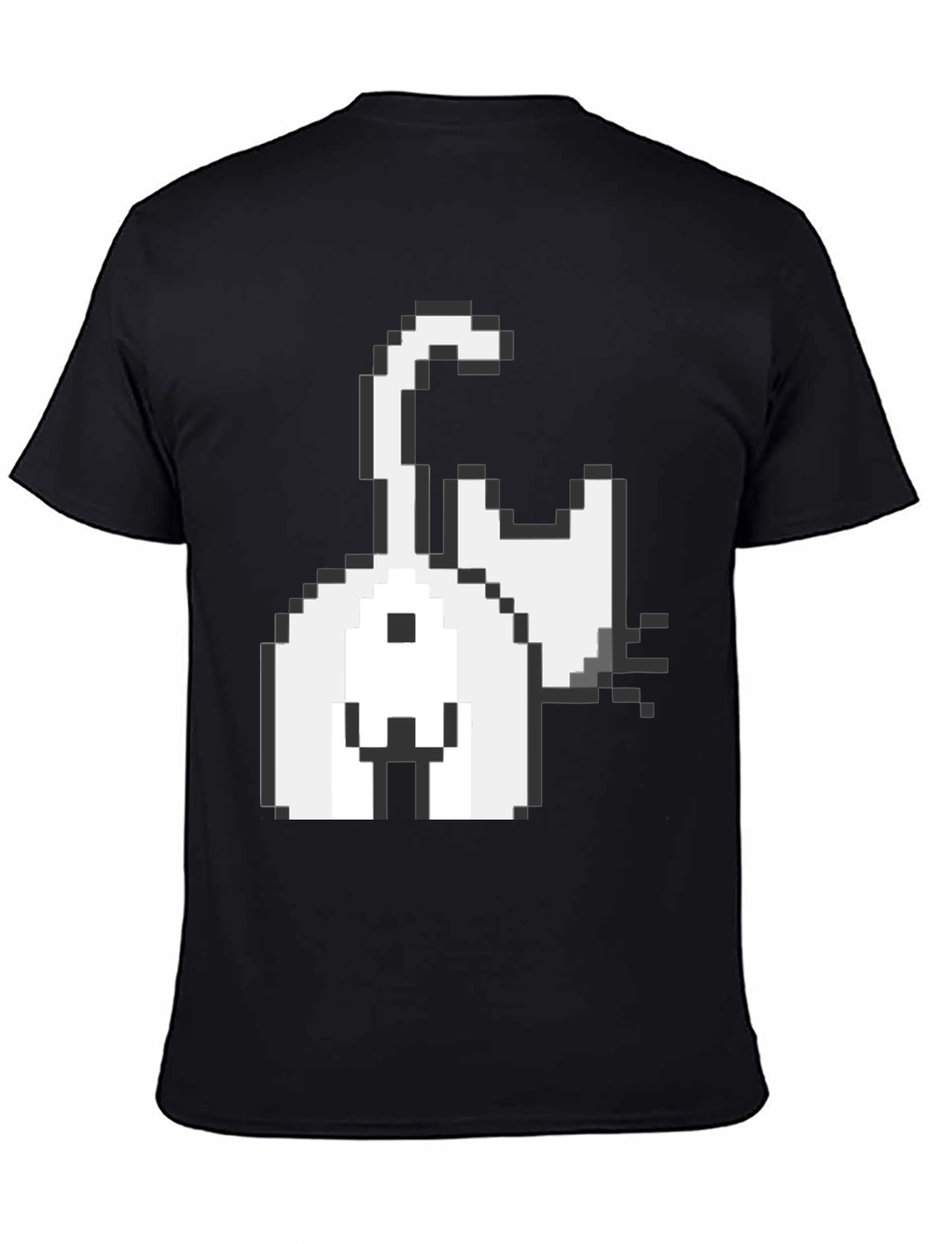 Pixel Cat Graphic Tee - Black