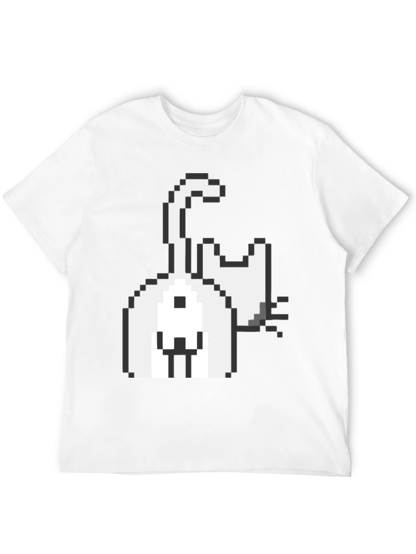 Pixel Cat Graphic Tee - Black