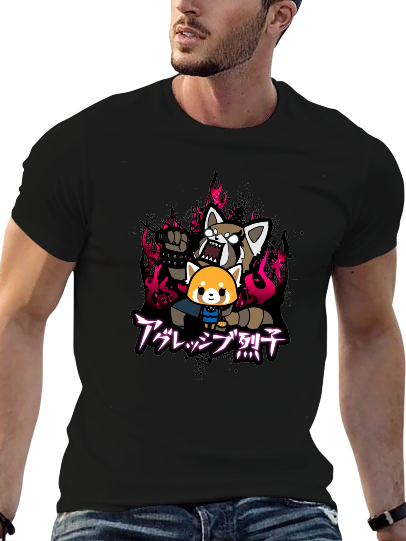 Aggretsuko Rage T-Shirt - Black Cotton Tee