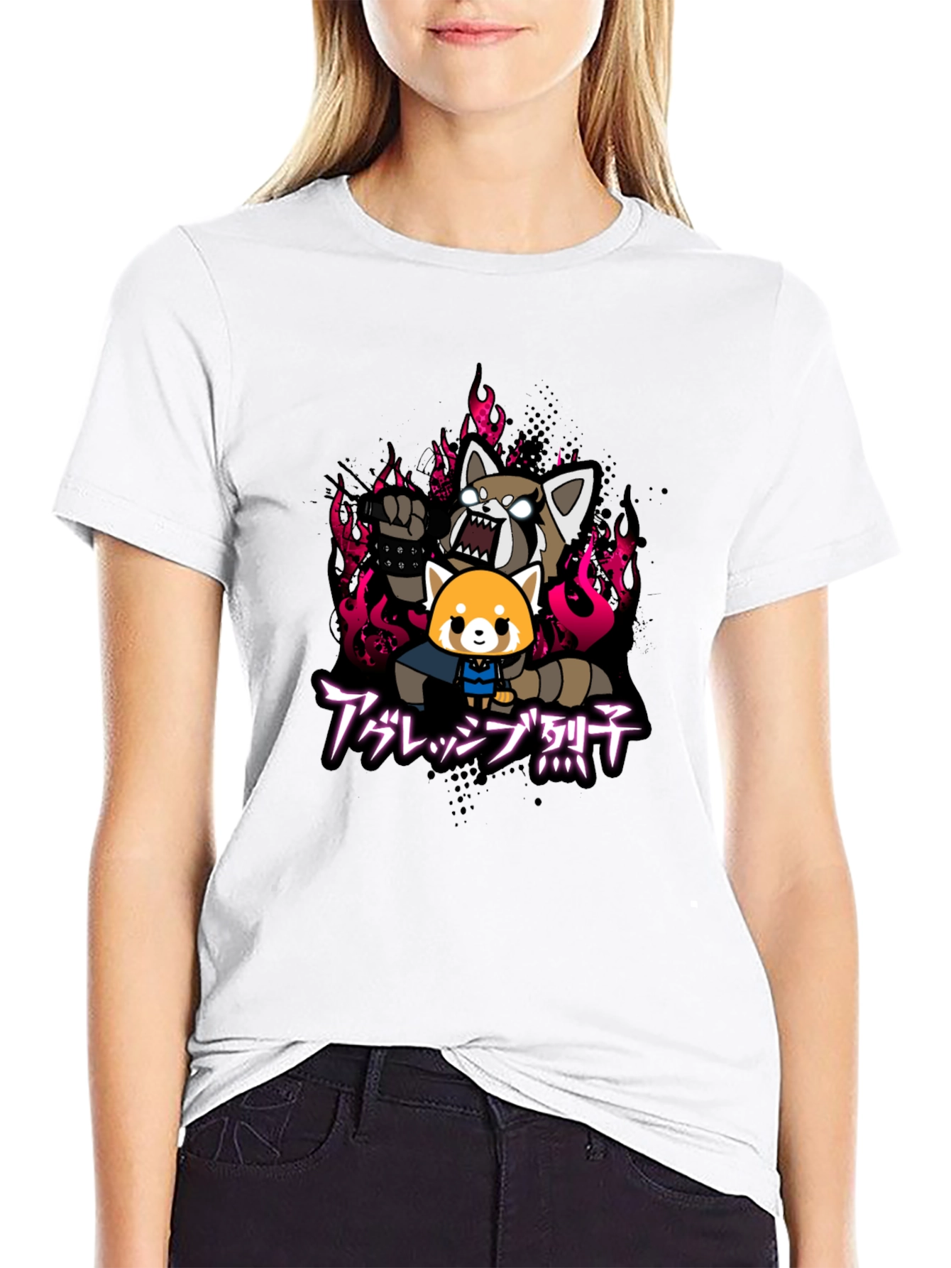 Aggretsuko Rage T-Shirt - Black Cotton Tee