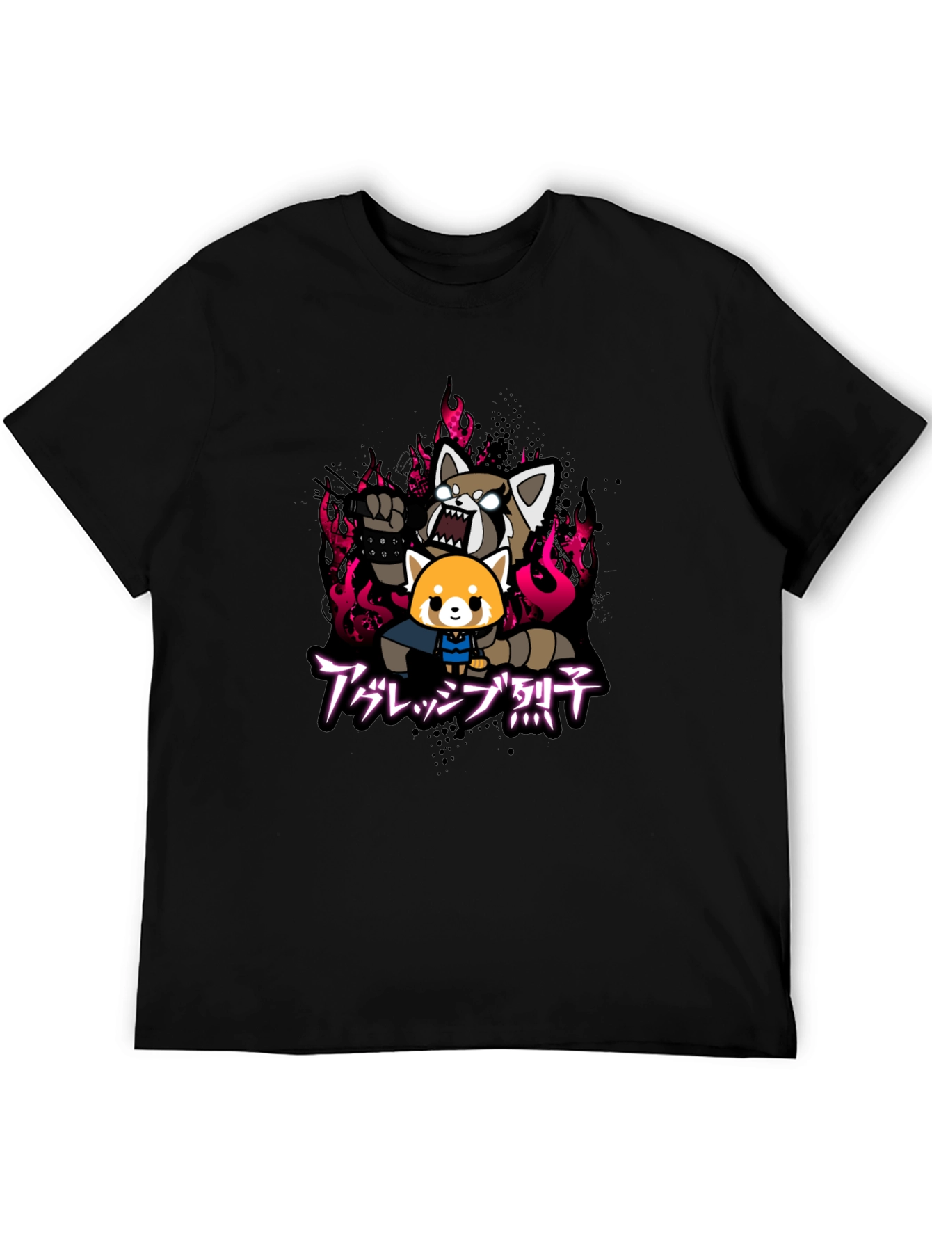 Aggretsuko Rage T-Shirt - Black Cotton Tee