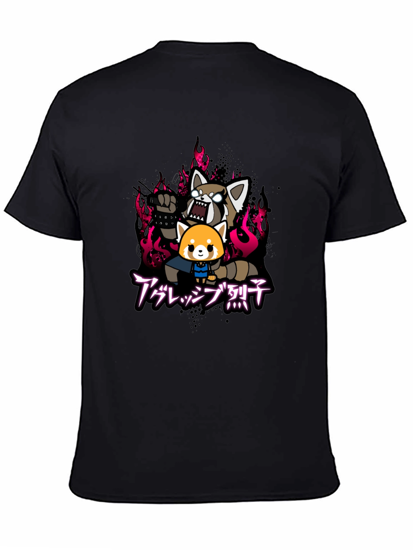 Aggretsuko Rage T-Shirt - Black Cotton Tee