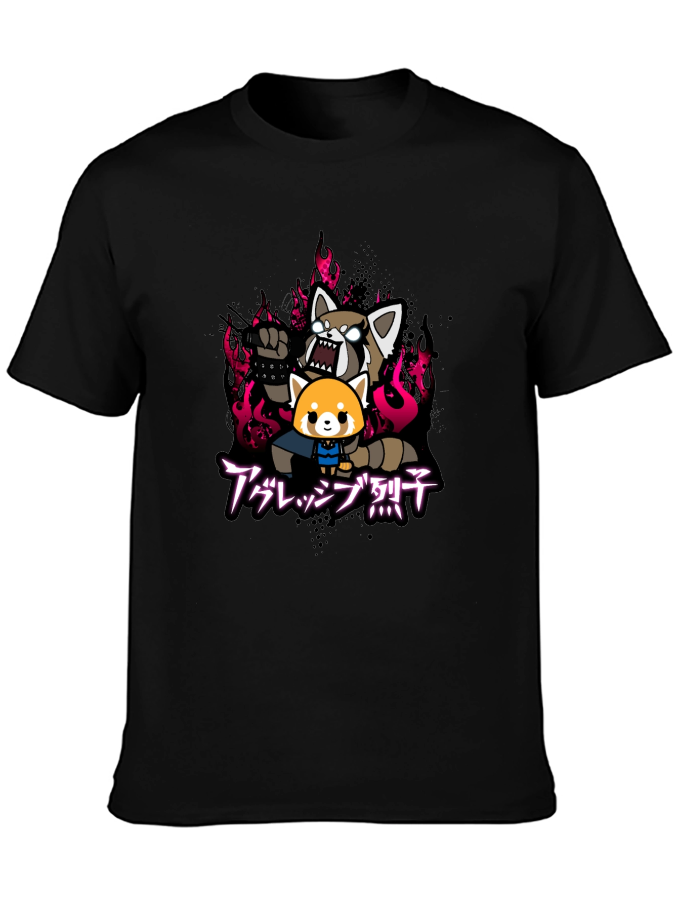 Aggretsuko Rage T-Shirt - Black Cotton Tee
