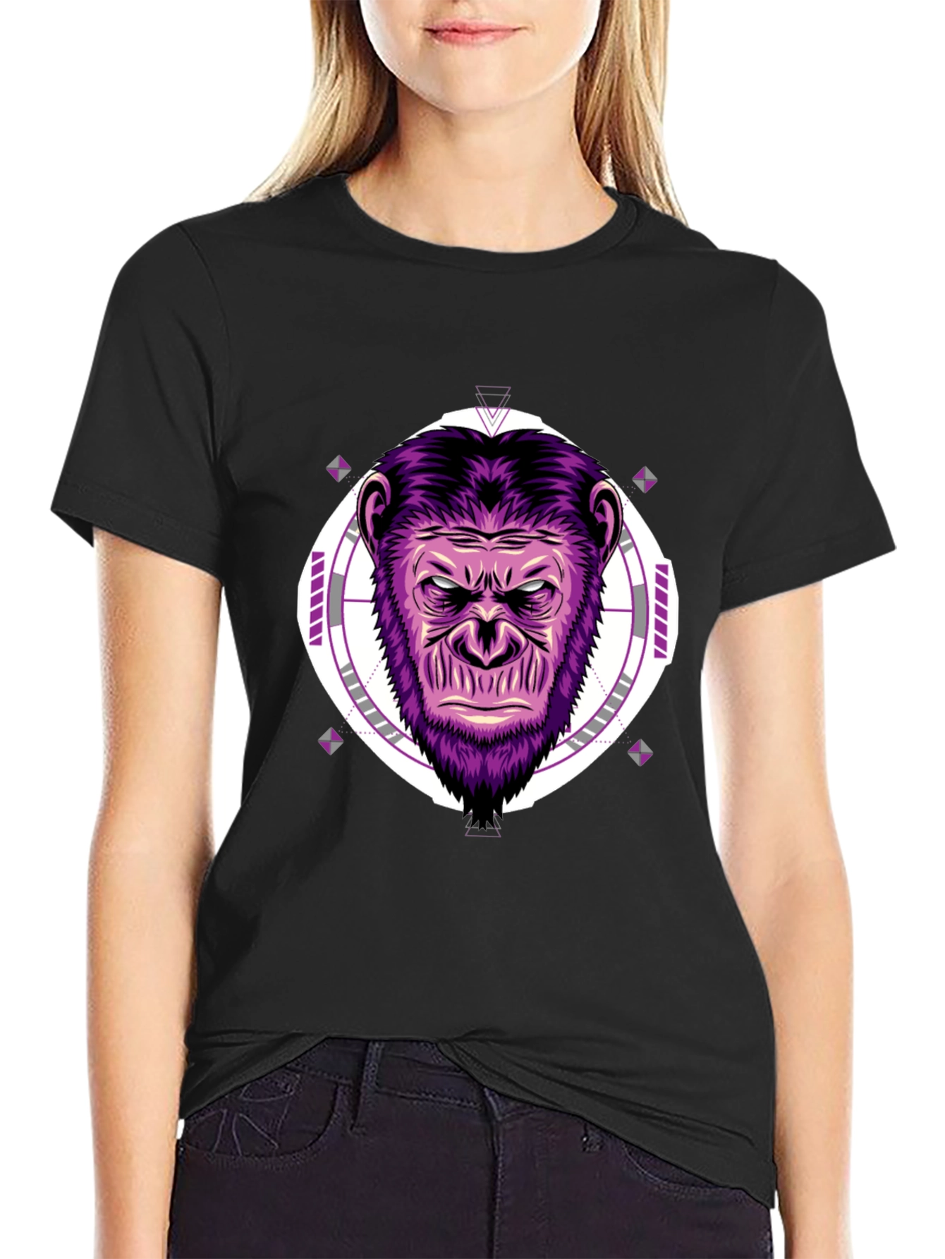 Cool Graphic Tee - Purple Ape Design