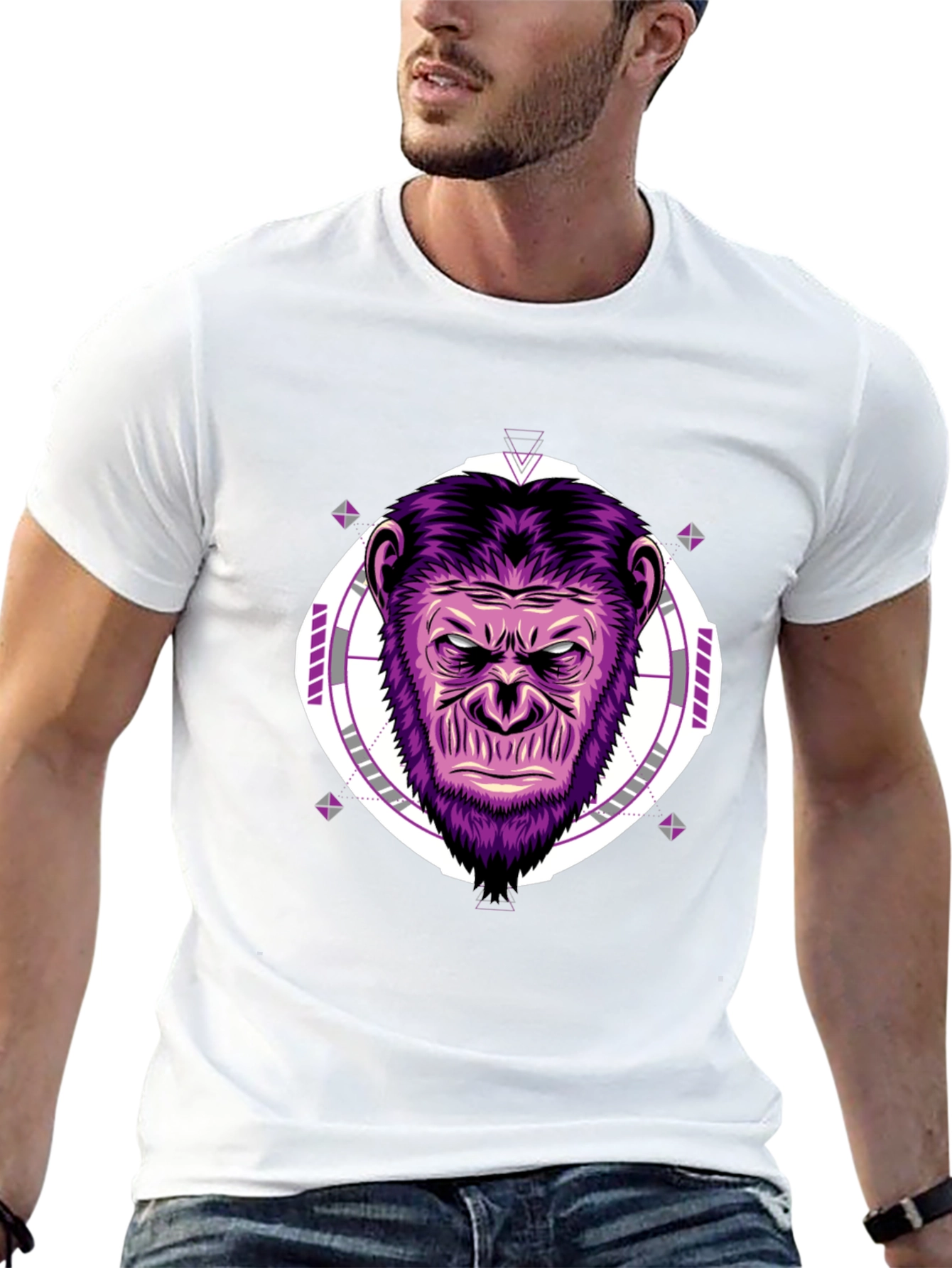 Cool Graphic Tee - Purple Ape Design