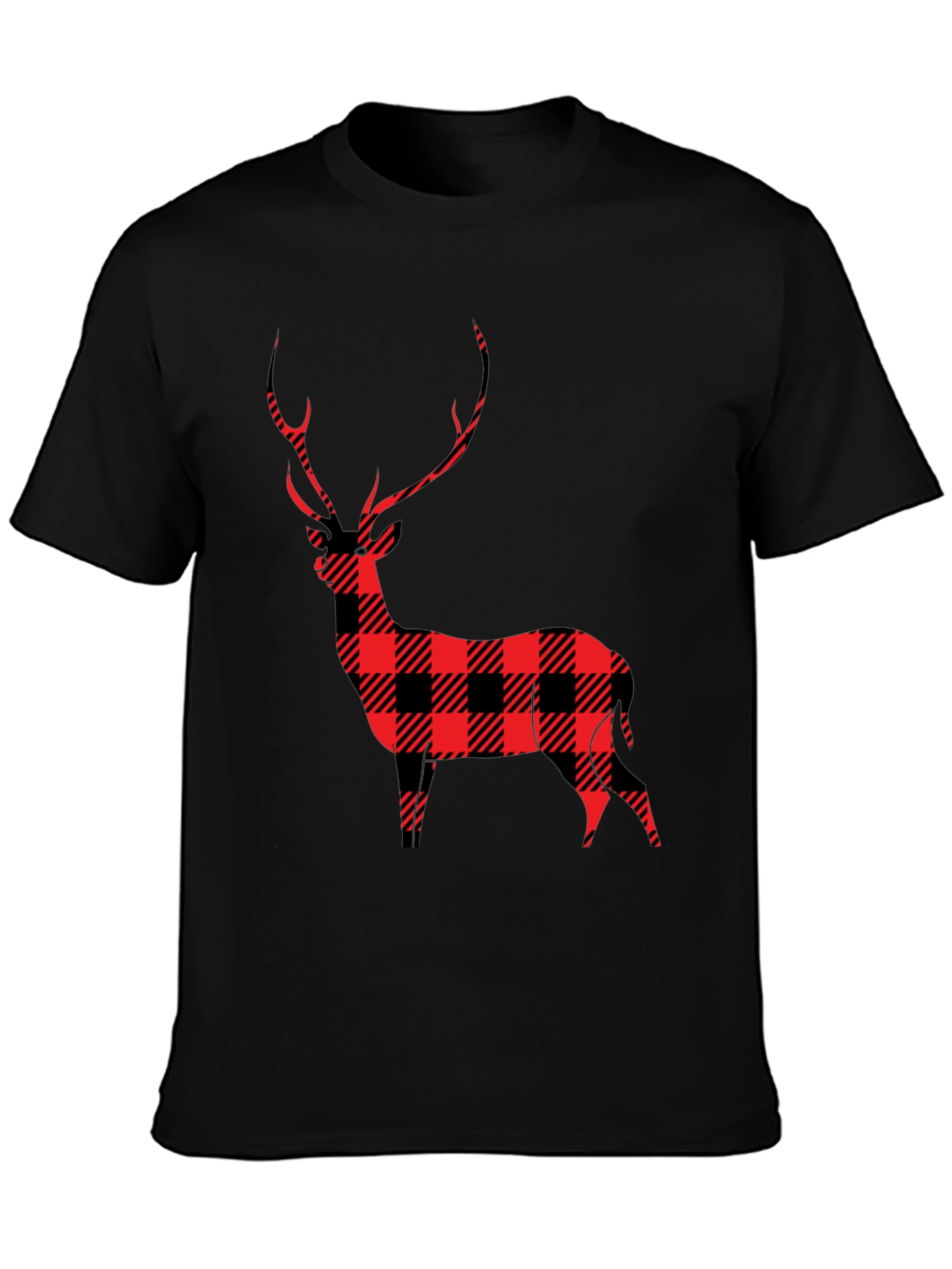 Buffalo Plaid Deer Graphic Tee