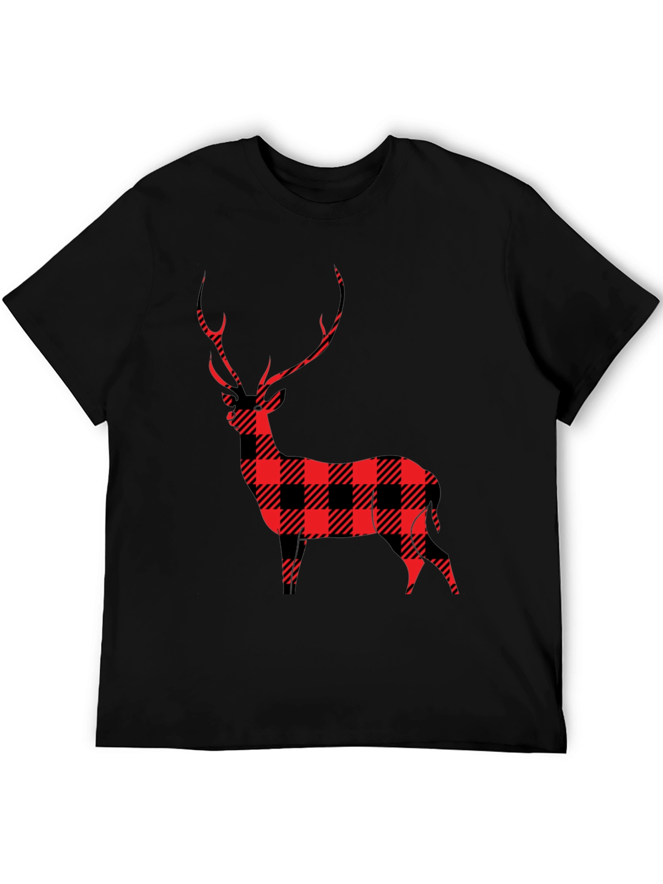 Buffalo Plaid Deer Graphic Tee
