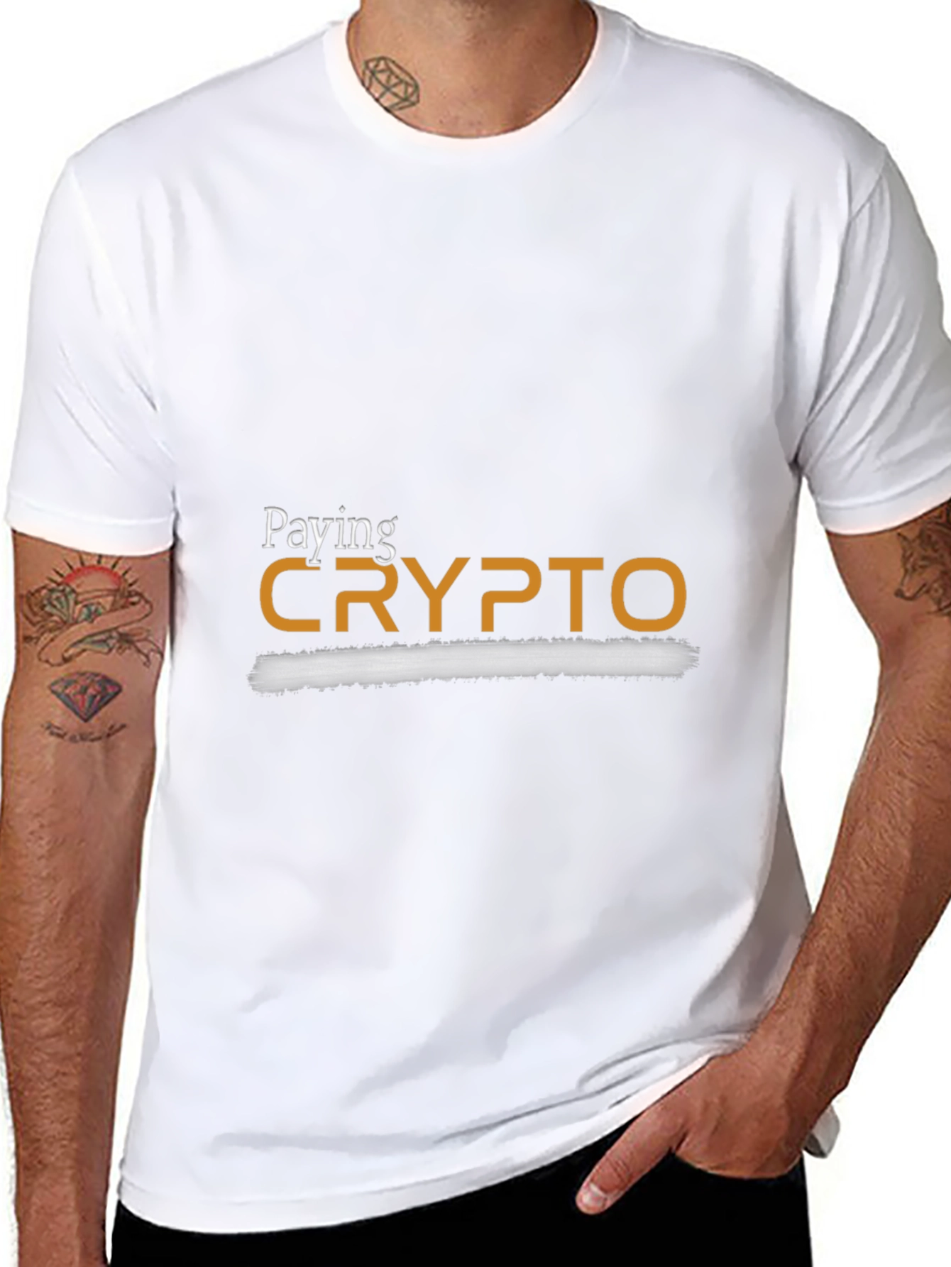 Paying Crypto Black T-Shirt