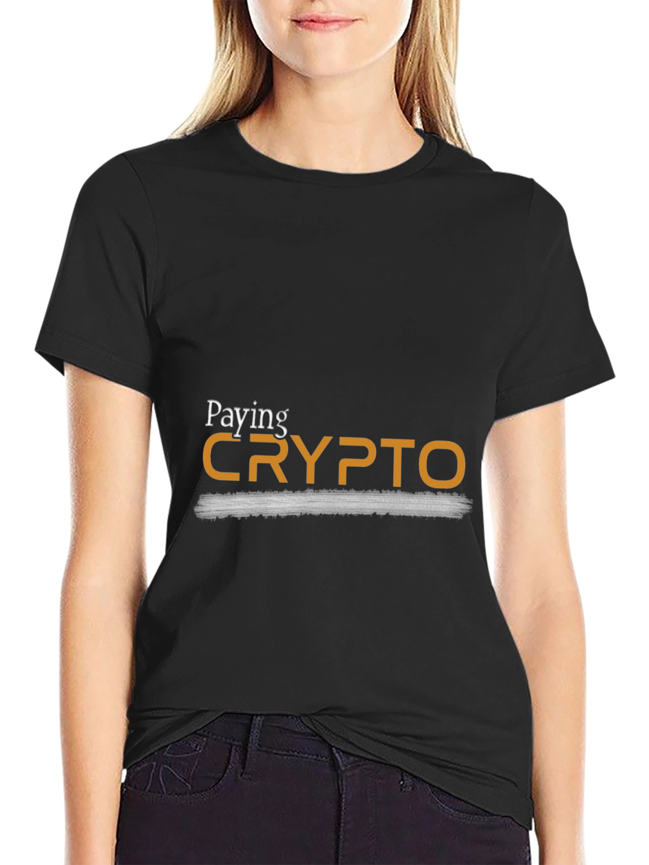 Paying Crypto Black T-Shirt