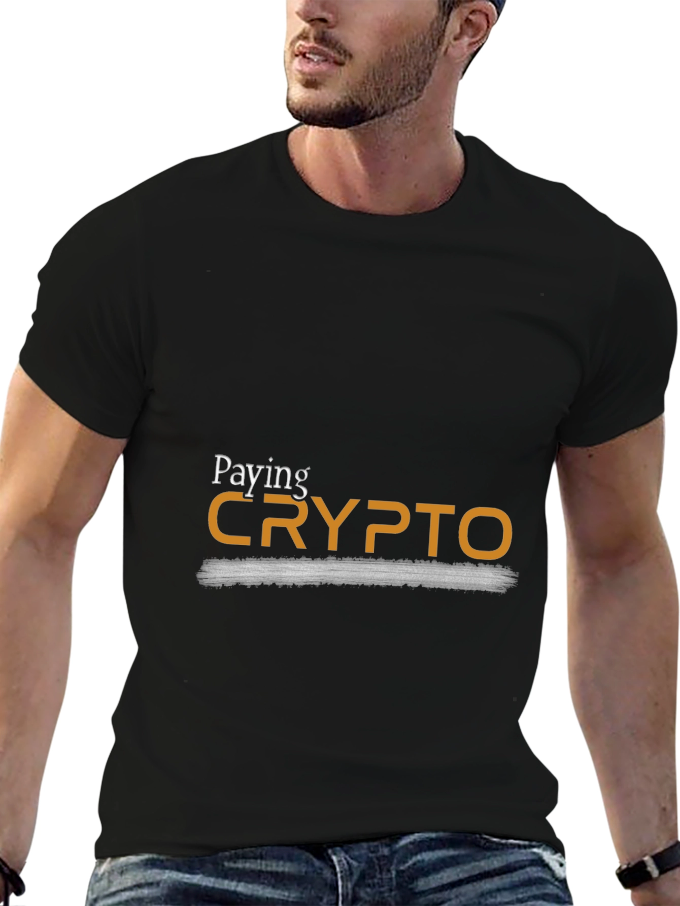 Paying Crypto Black T-Shirt