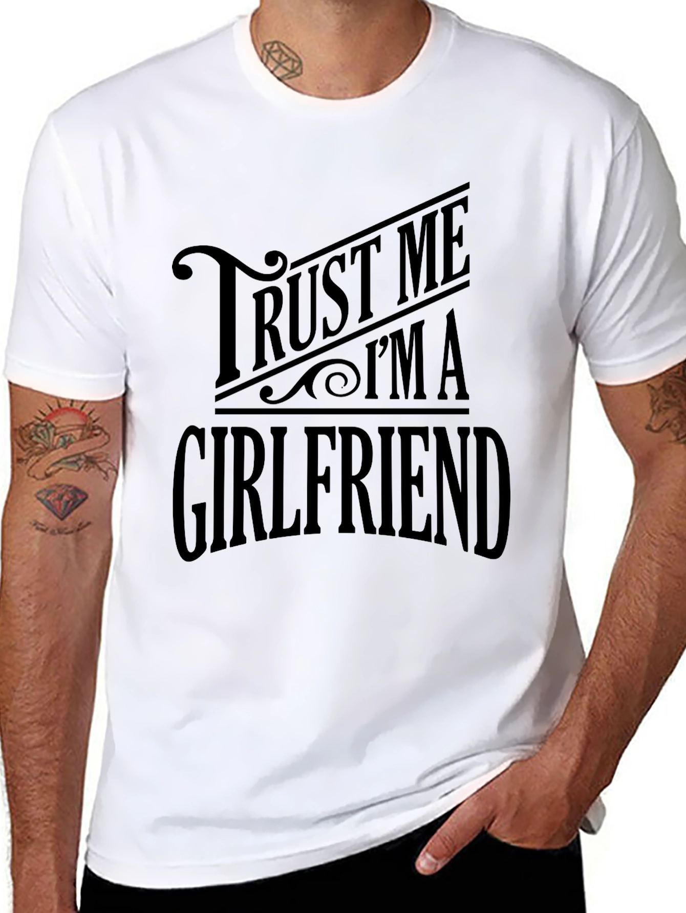 Trust Me Im A Girlfriend Black T-Shirt