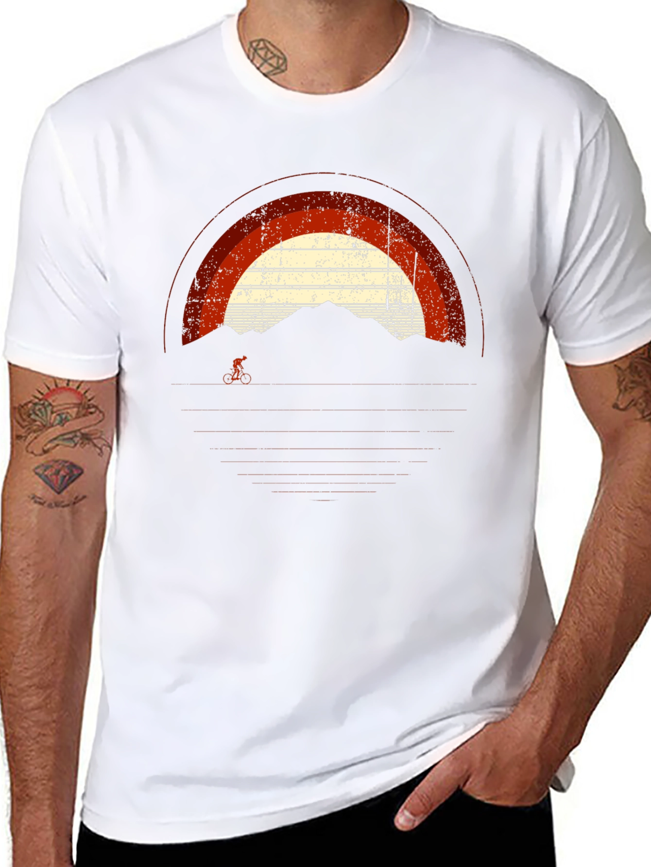 Mountain Biker Retro Graphic T-Shirt
