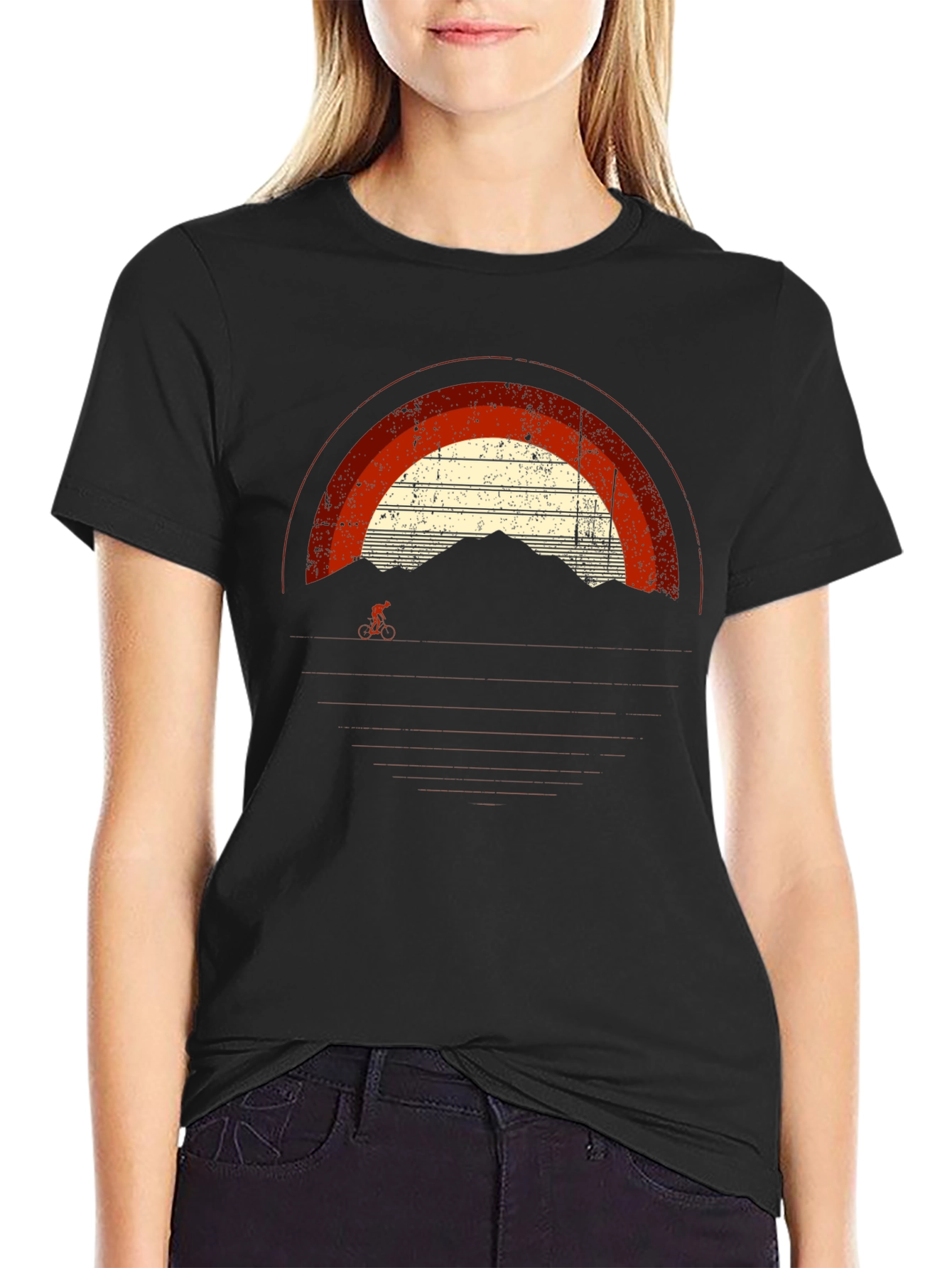 Mountain Biker Retro Graphic T-Shirt