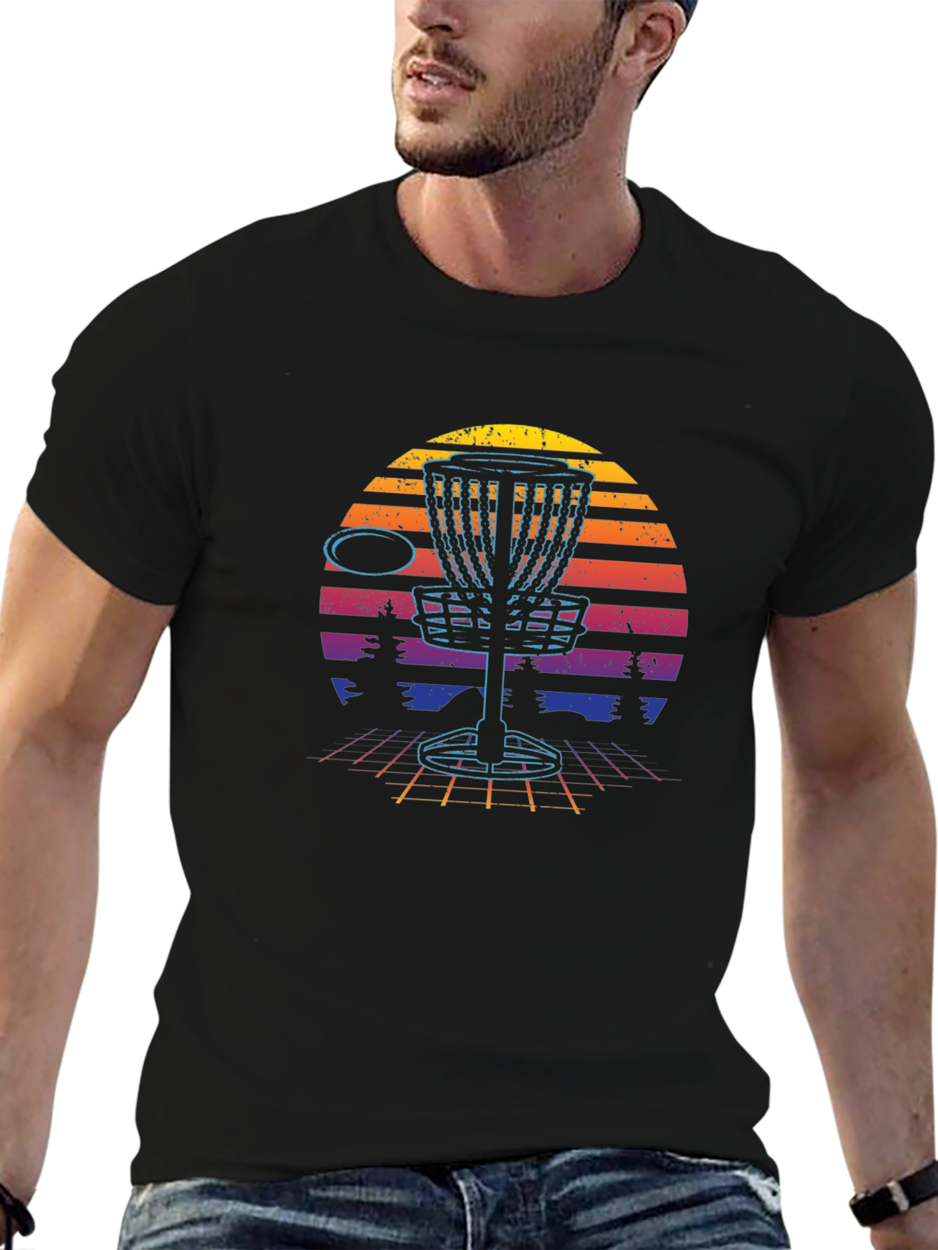 Retro Disc Golf Basket T-Shirt