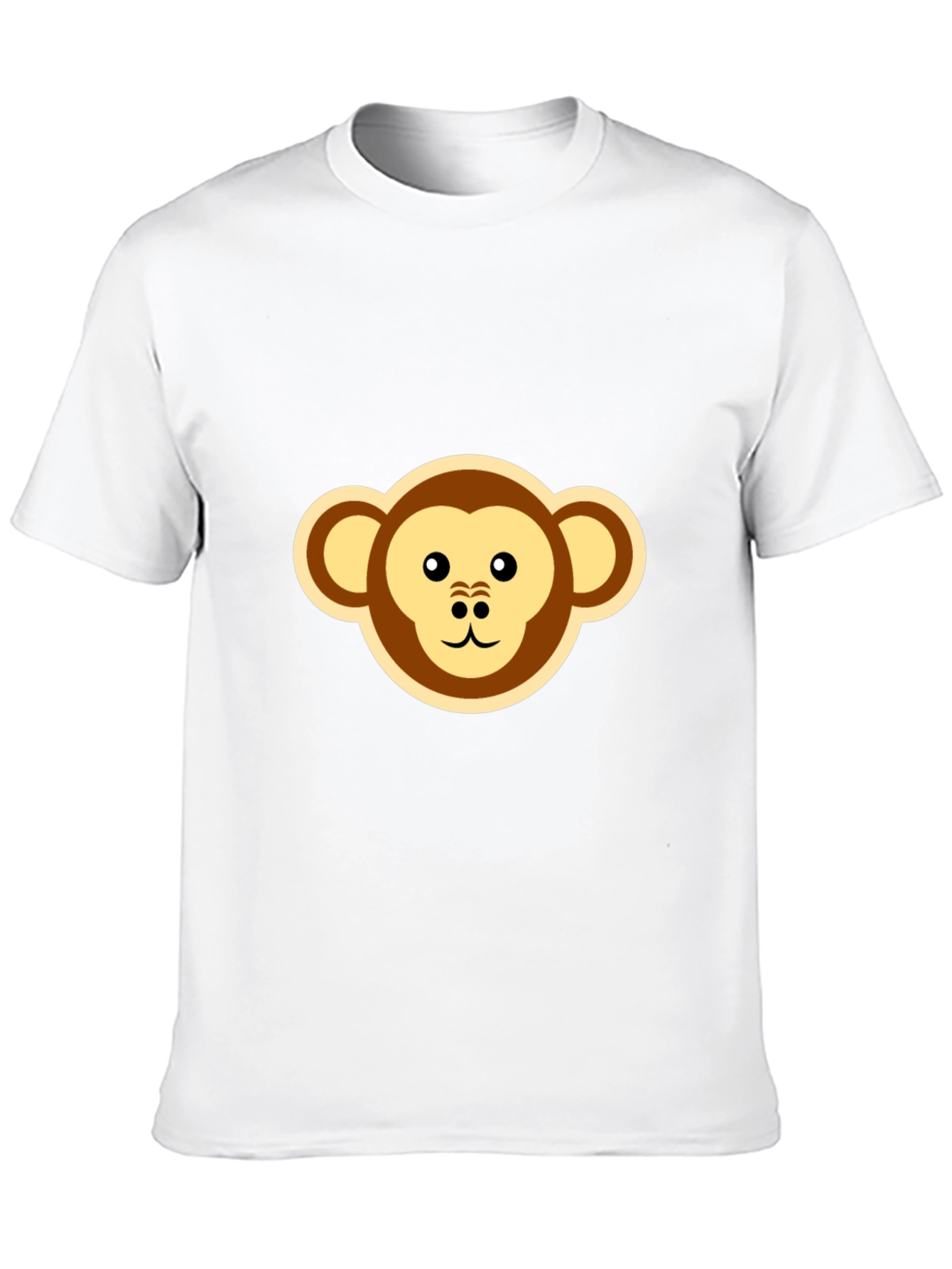 Monkey Face Graphic Tee - Black Casual T-Shirt