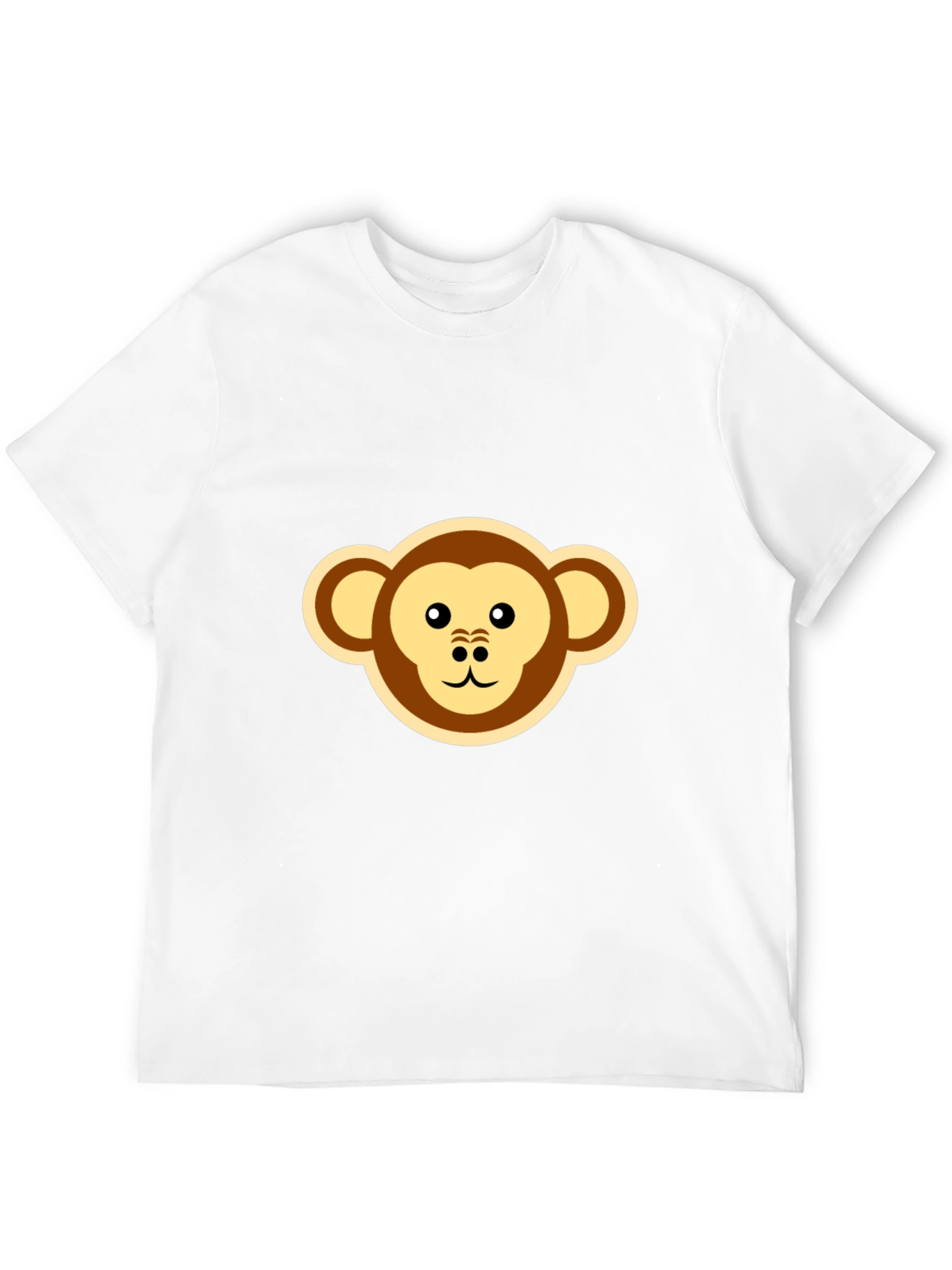 Monkey Face Graphic Tee - Black Casual T-Shirt