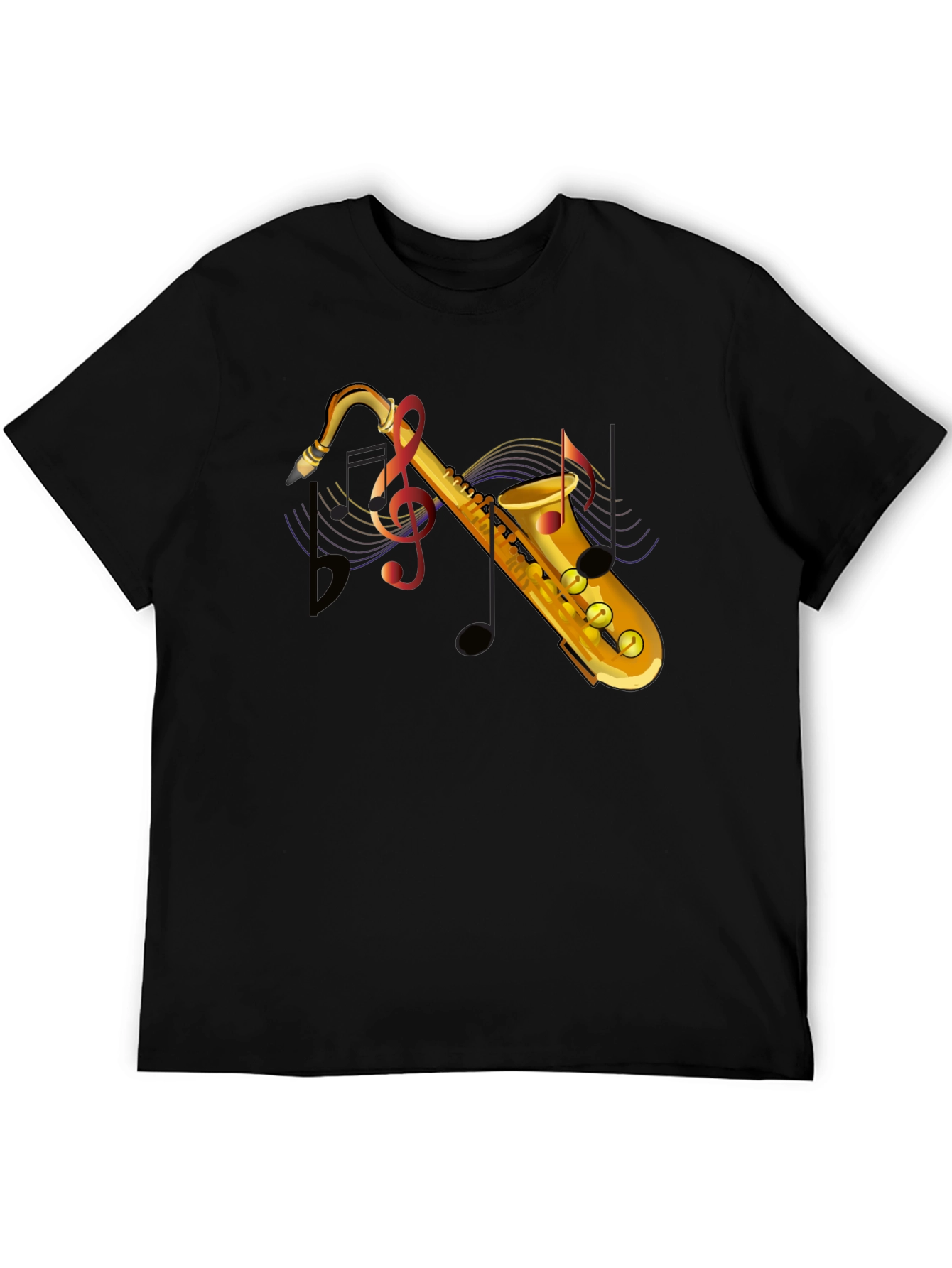Saxophone Music T-Shirt - Mens Graphic Tee