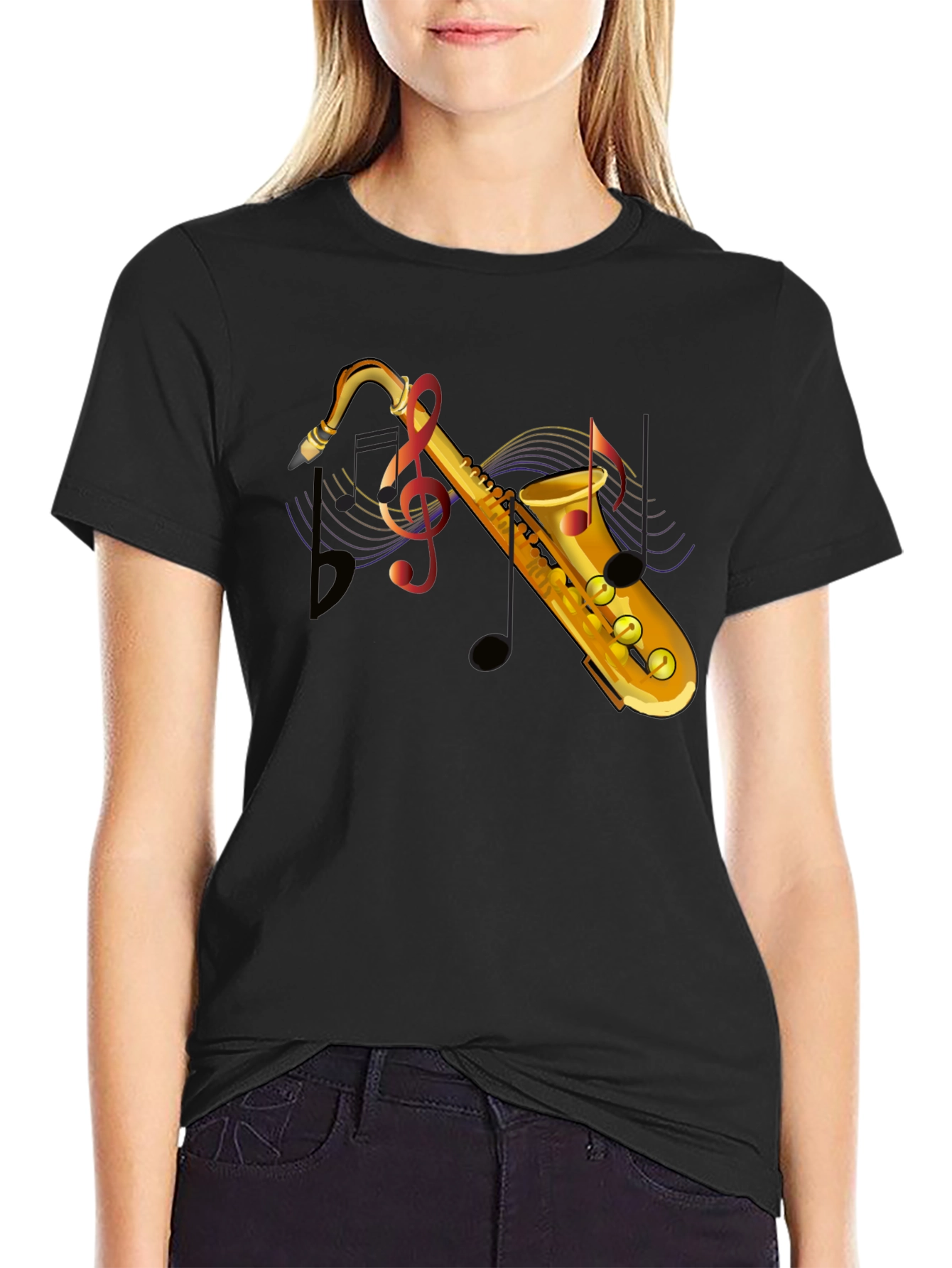 Saxophone Music T-Shirt - Mens Graphic Tee