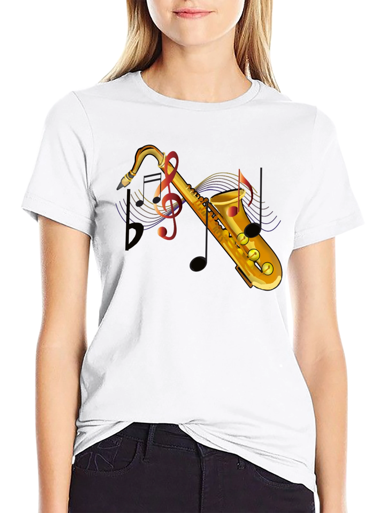 Saxophone Music T-Shirt - Mens Graphic Tee