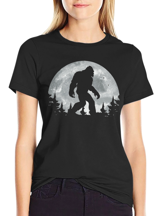 Bigfoot Moon T-Shirt - Cryptid Graphic Tee