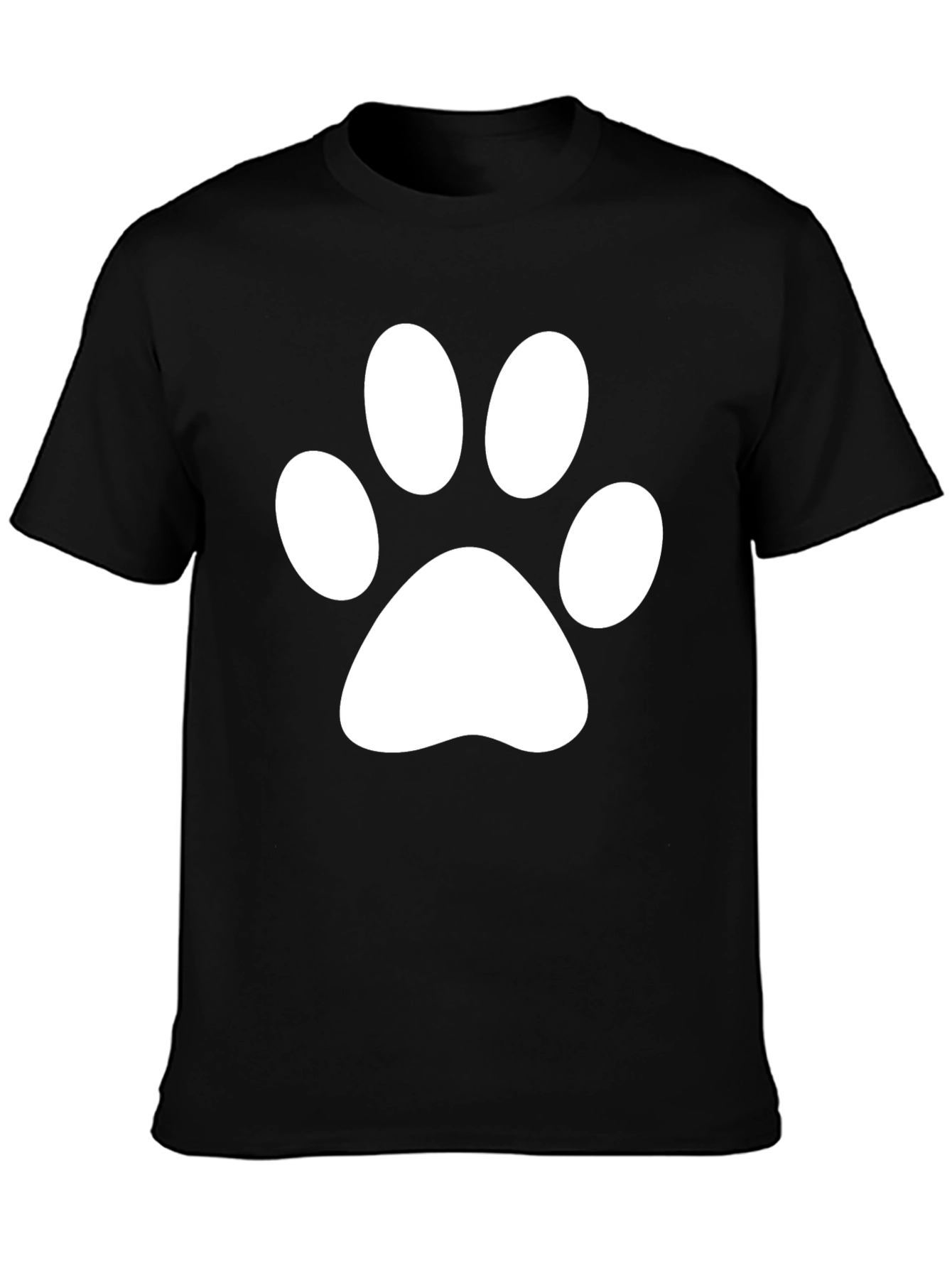 Paw Print Tee - Classic Crew Neck T-Shirt