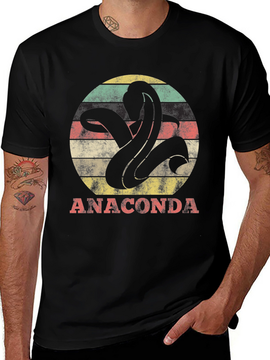 Anaconda Snake Graphic Tee - Retro Style