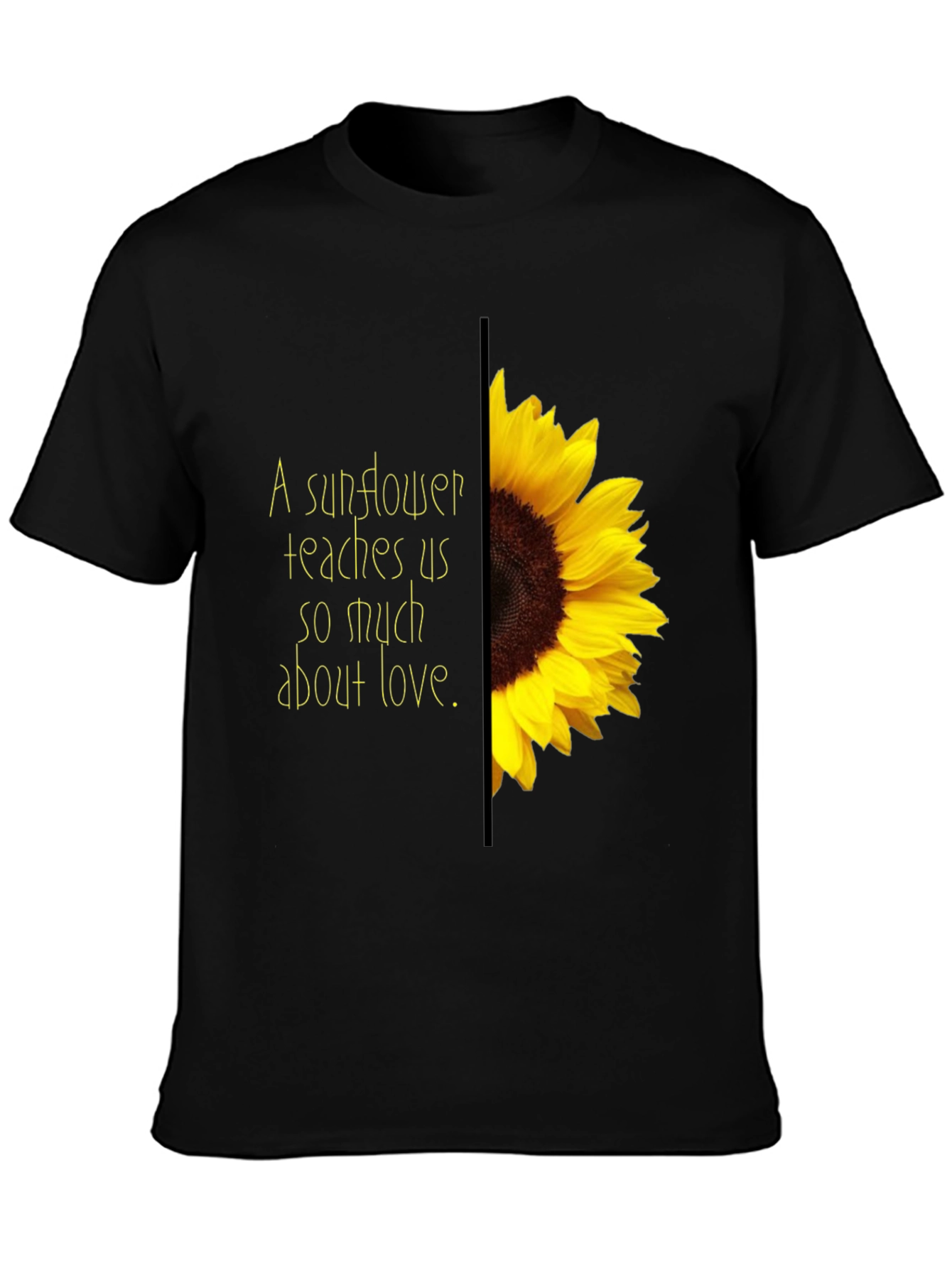 Sunflower Love Graphic Tee - Black