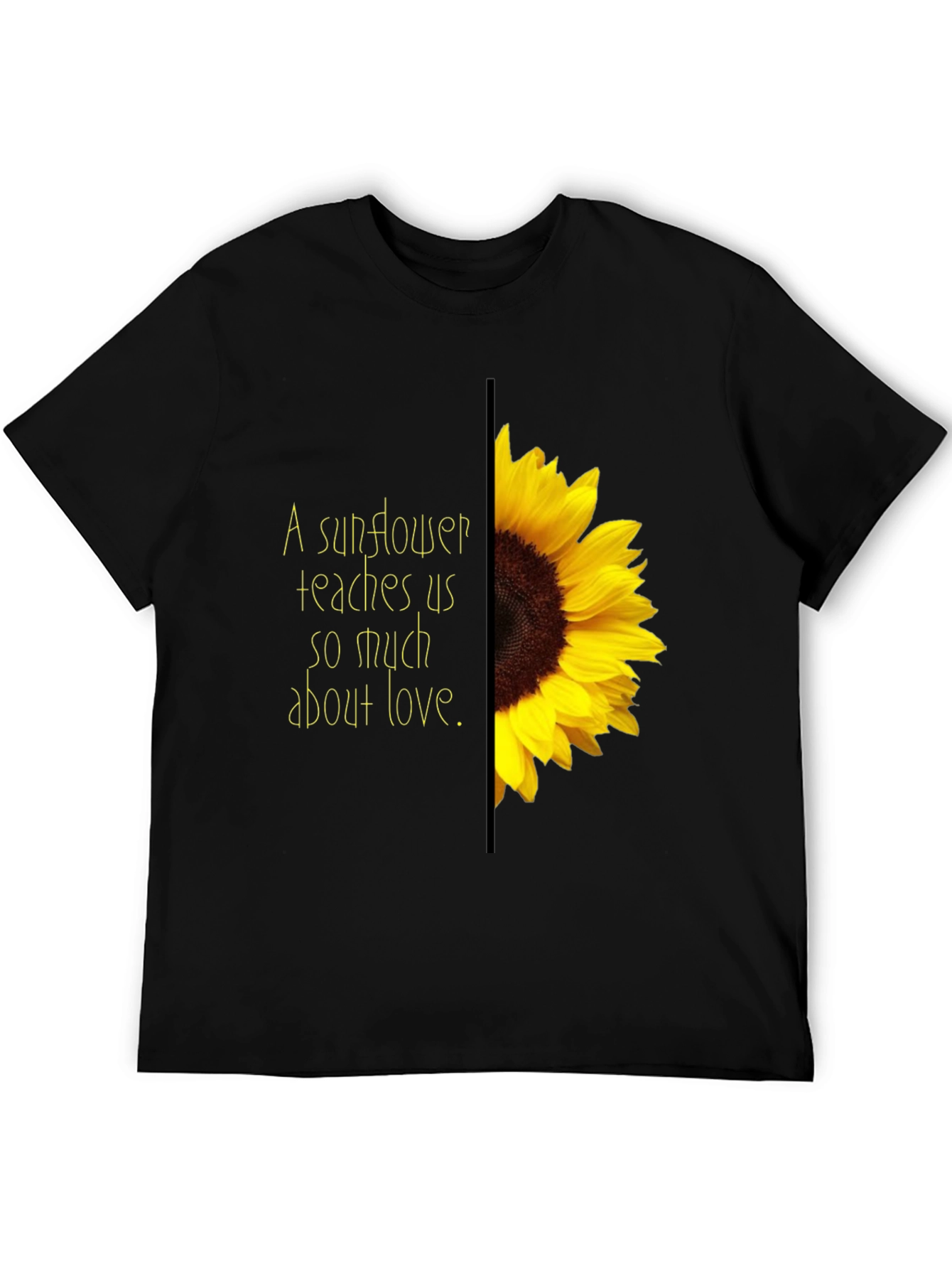 Sunflower Love Graphic Tee - Black
