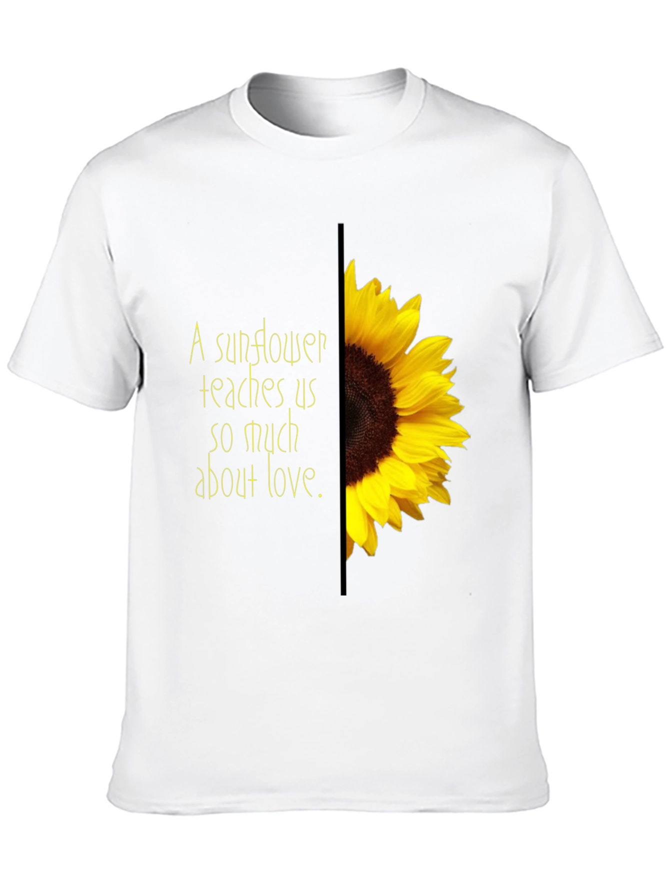 Sunflower Love Graphic Tee - Black