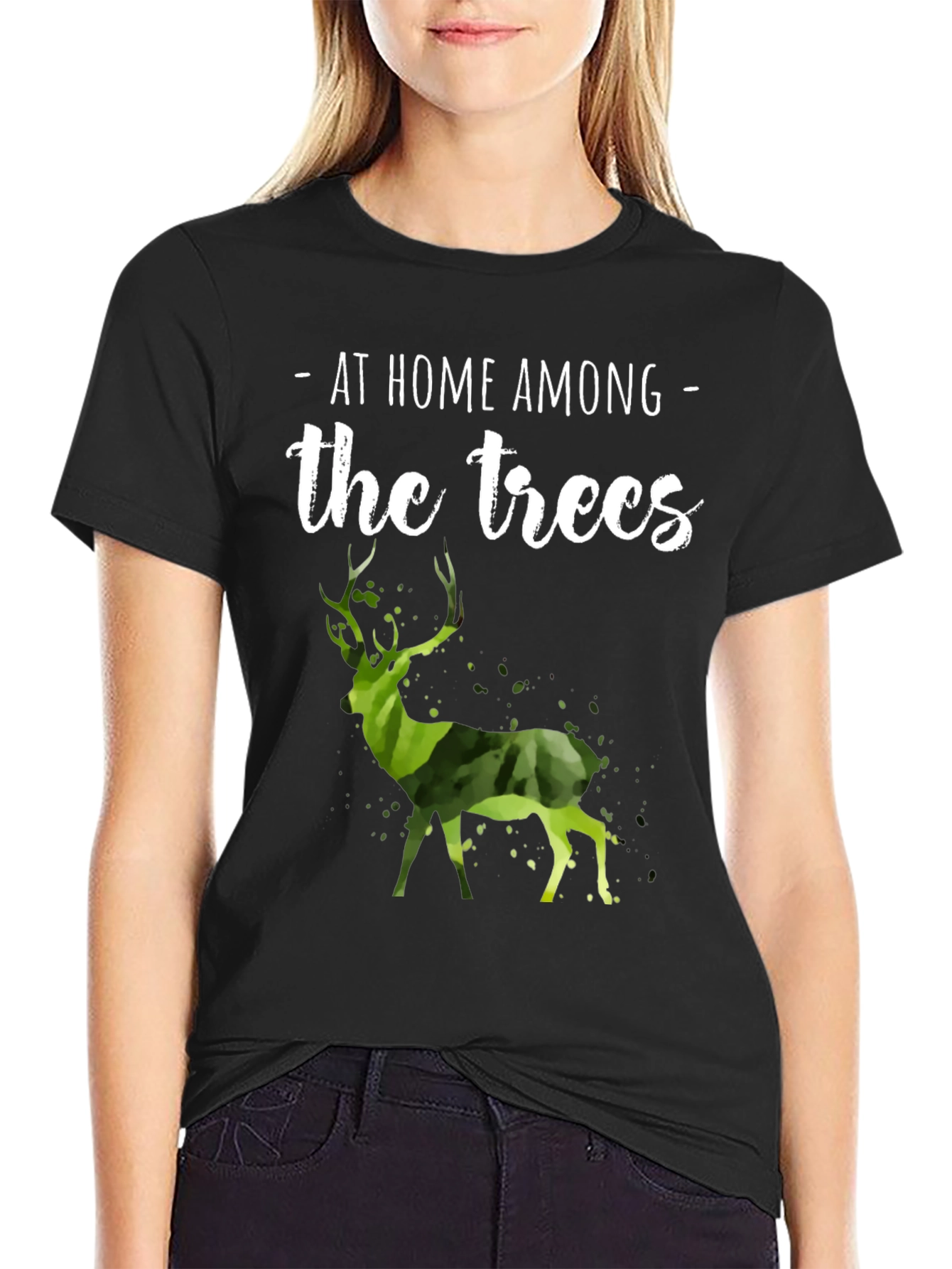 At Home Among the Trees Deer Graphic Tee
