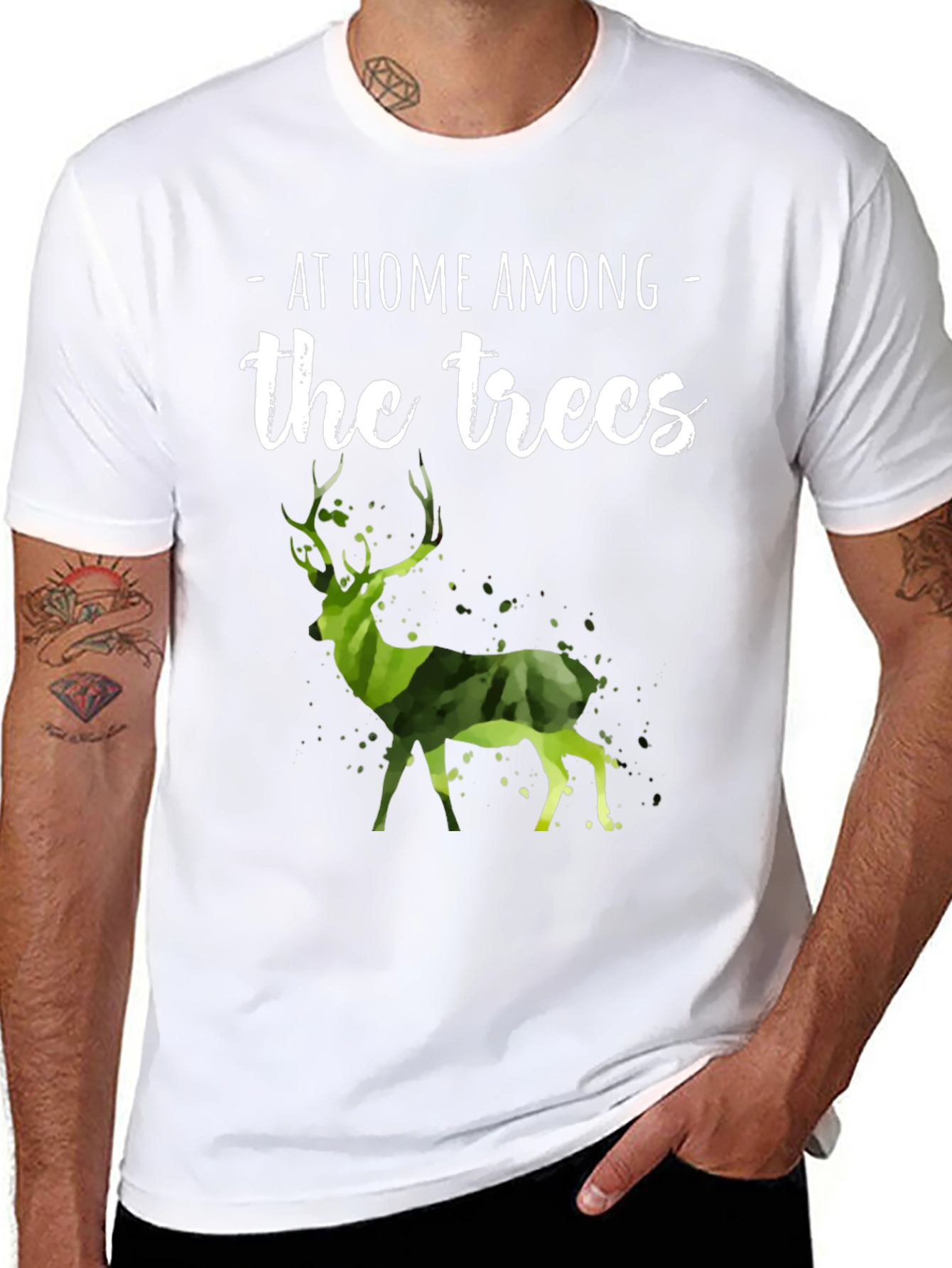 At Home Among the Trees Deer Graphic Tee