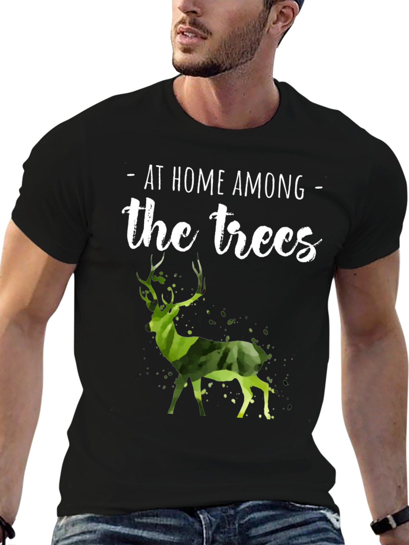 At Home Among the Trees Deer Graphic Tee