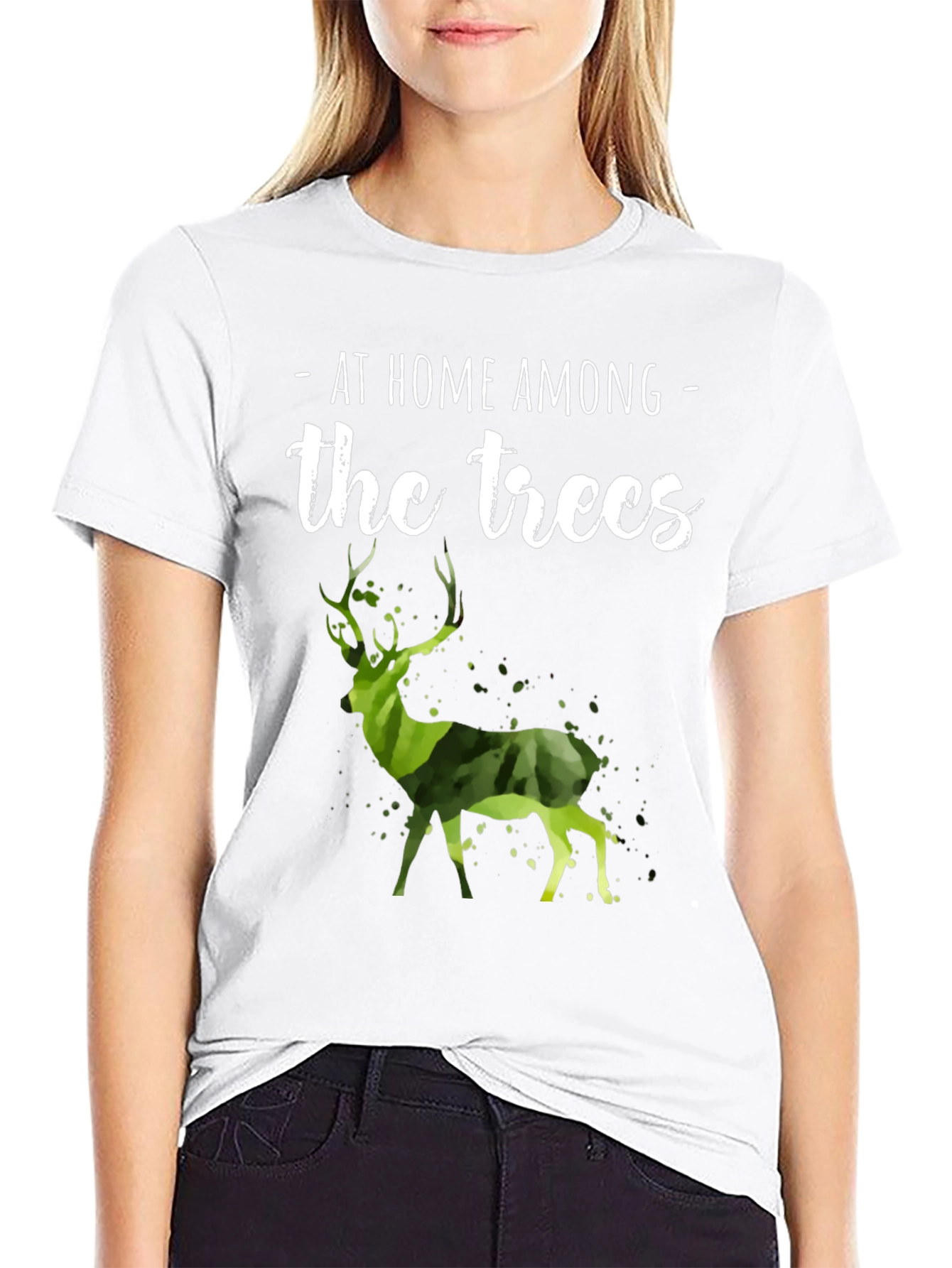 At Home Among the Trees Deer Graphic Tee