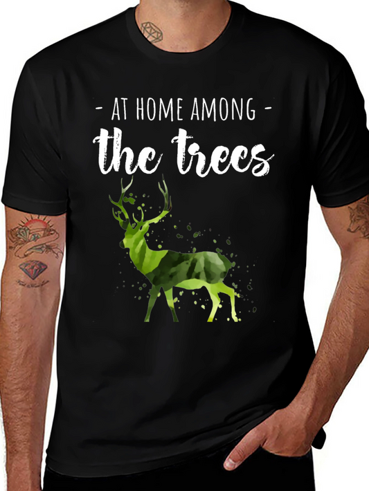 At Home Among the Trees Deer Graphic Tee