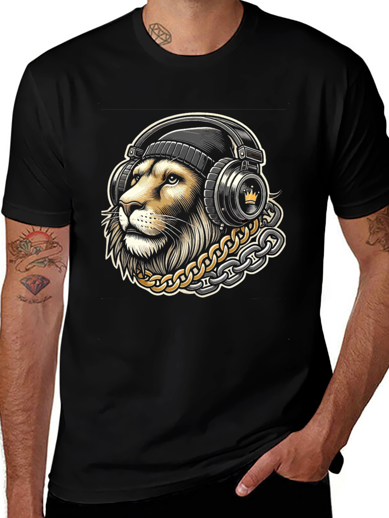 Lion DJ Graphic Tee - Urban Streetwear
