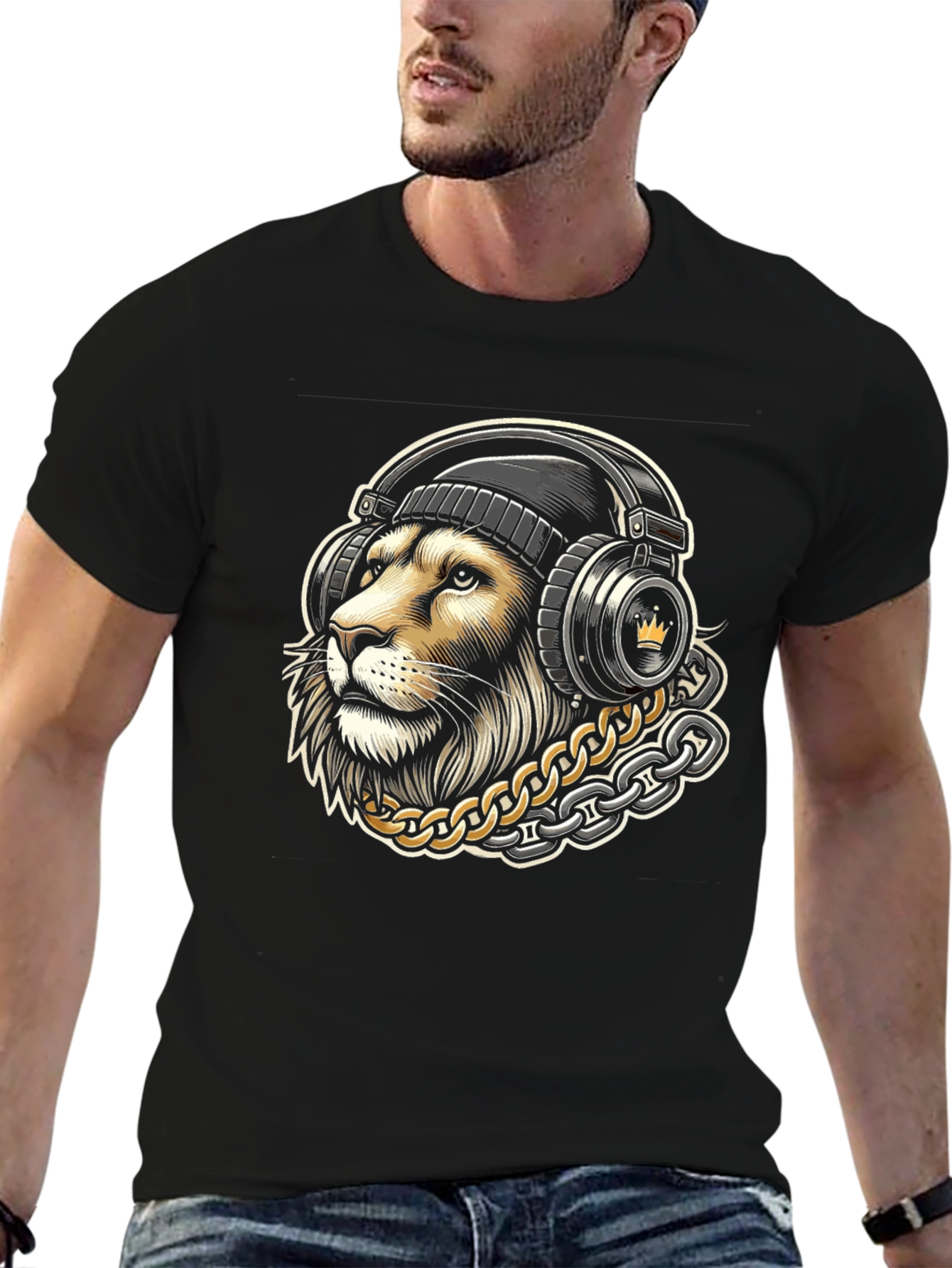 Lion DJ Graphic Tee - Urban Streetwear